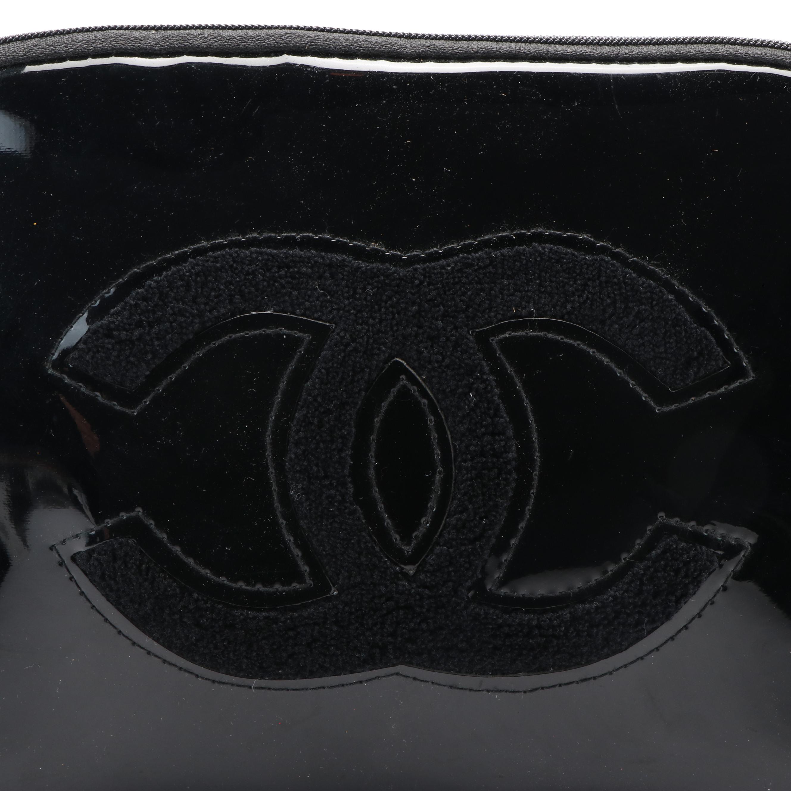 Chanel Precision Patent Leather Cosmetic Bag