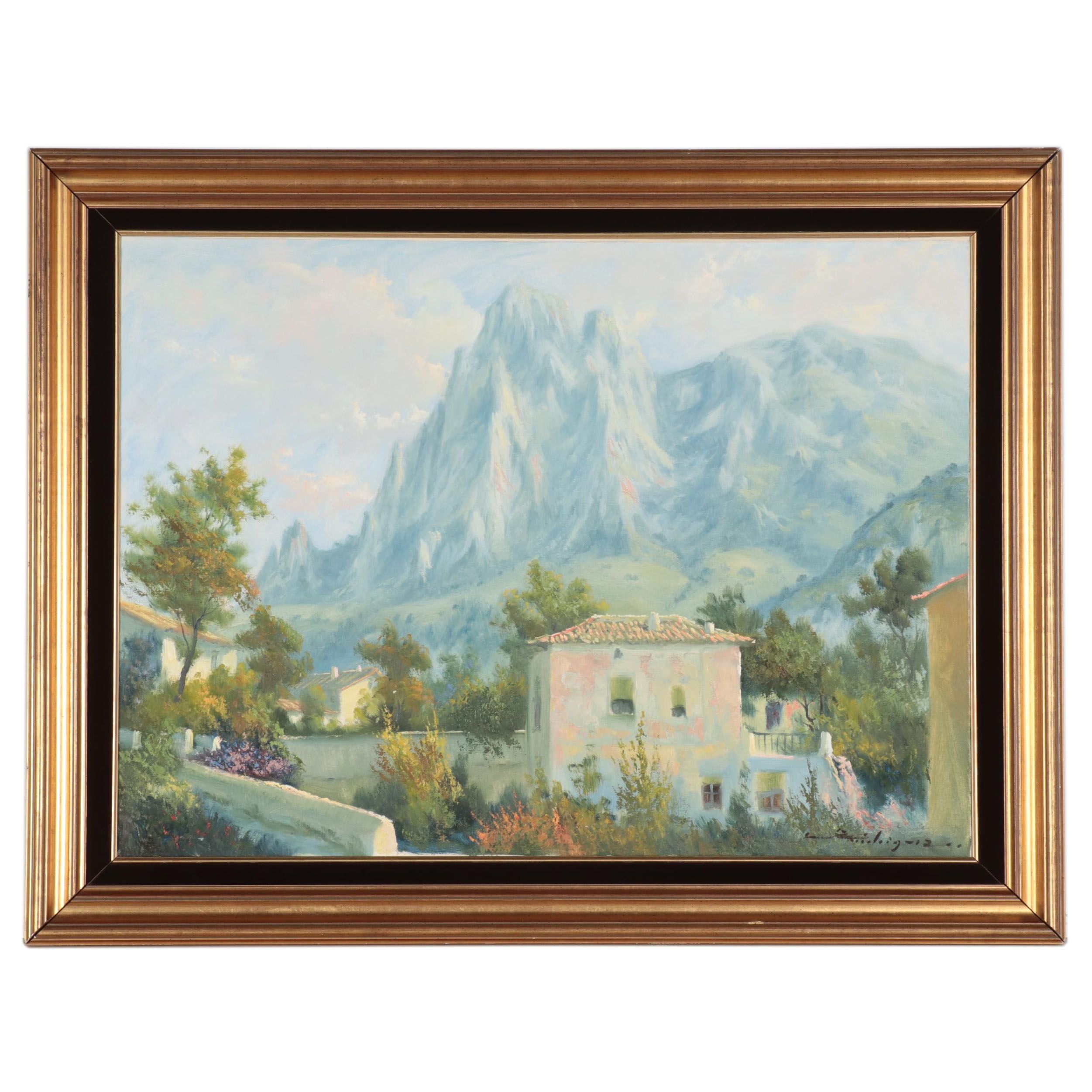 Mountain Landscape Oil Painting