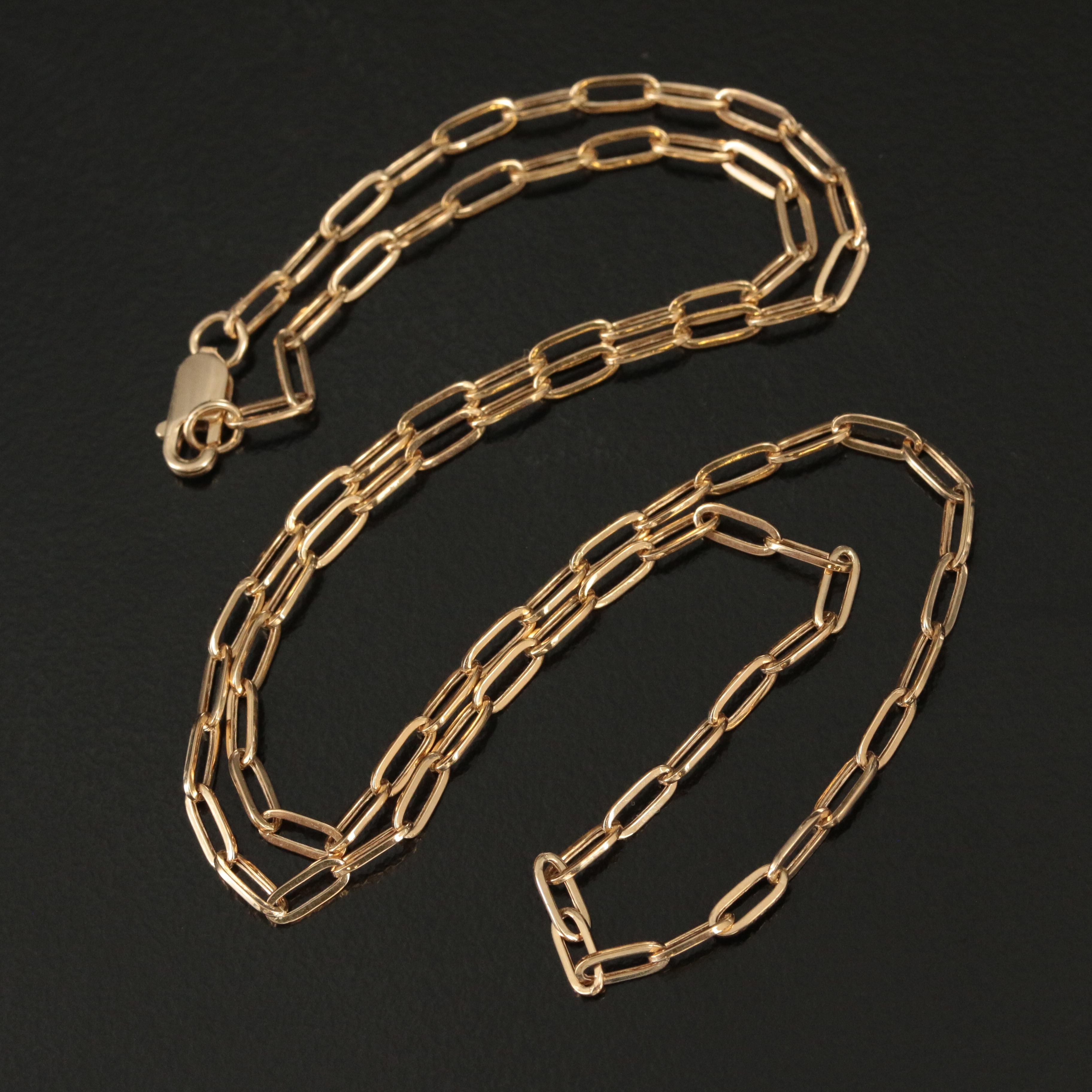 14K Oval Link Necklace
