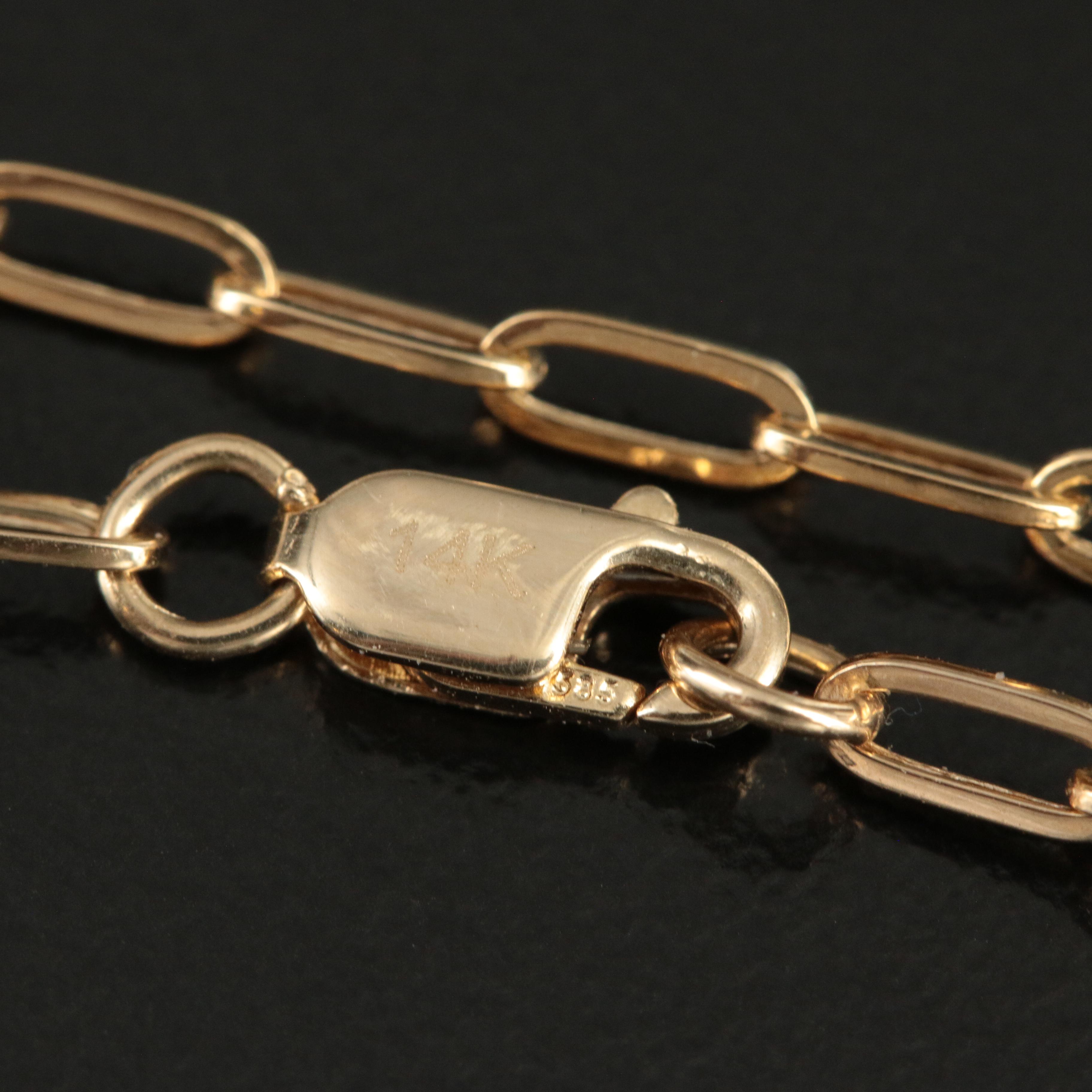 14K Oval Link Necklace