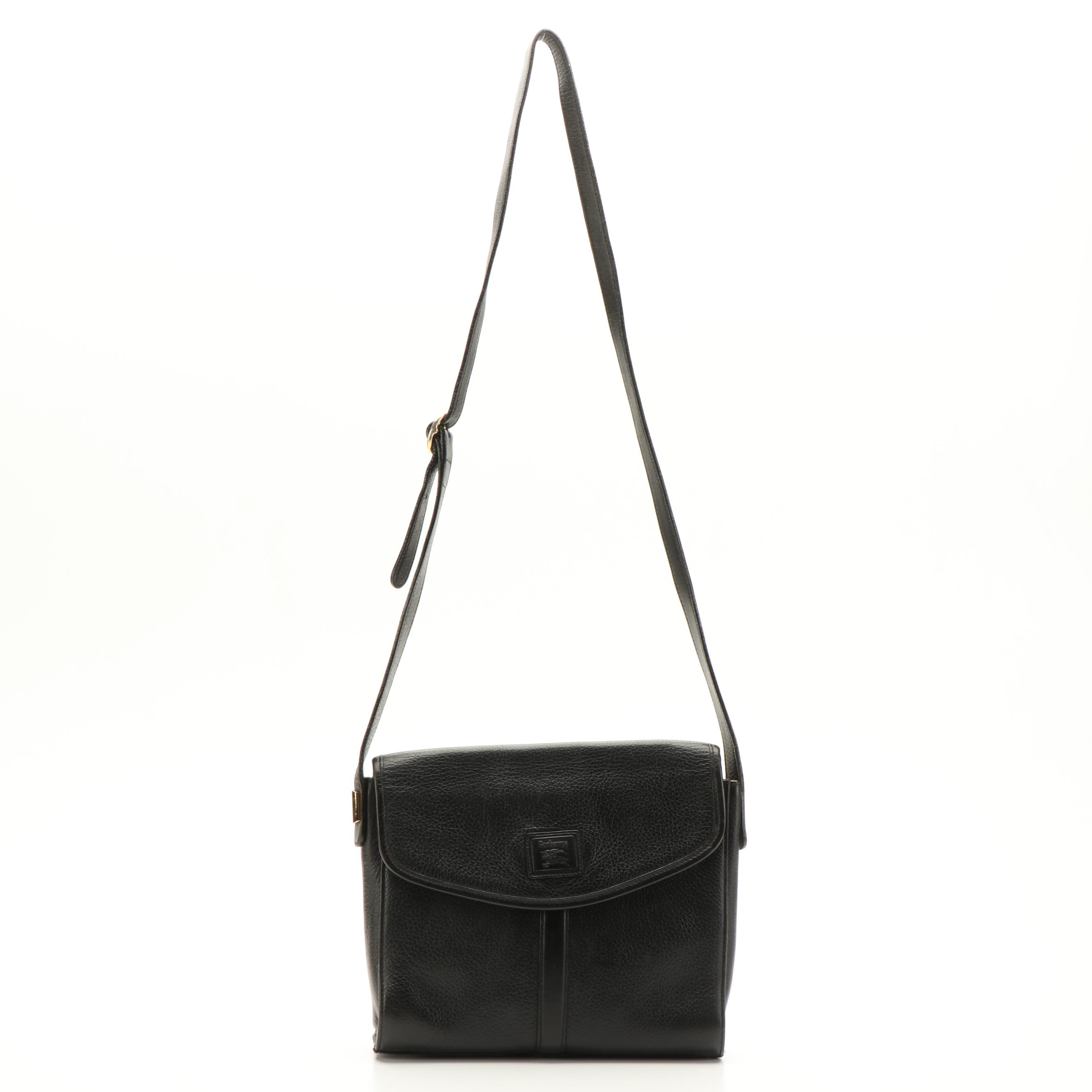 Burberry Black Pebble Leather Crossbody Bag EBTH