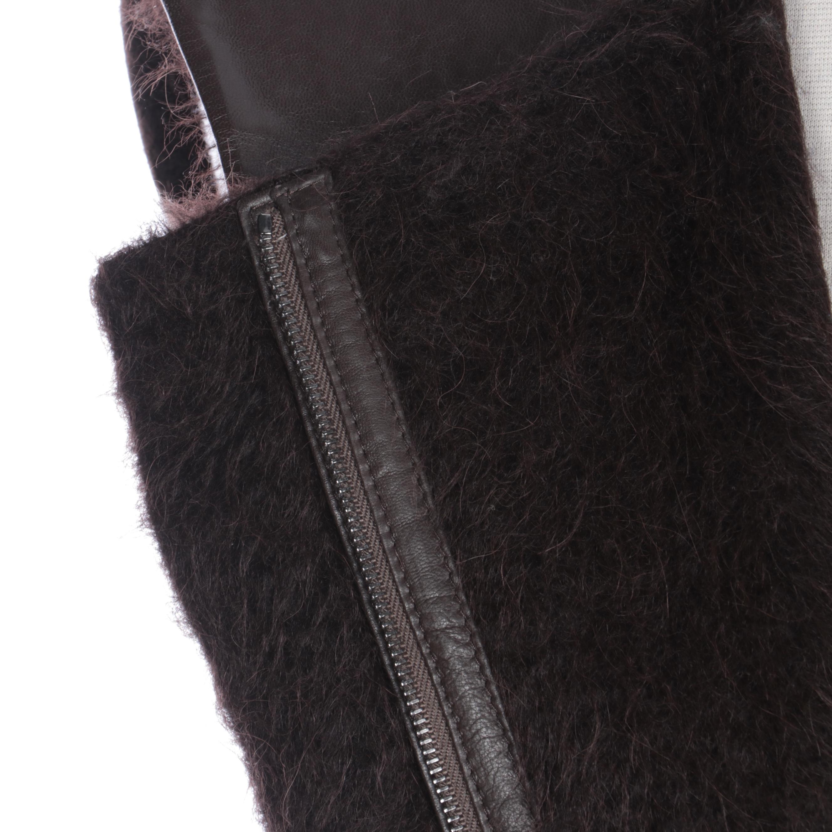 Max Mara Lambskin Leather Vest Lined with Wool and Alpaca