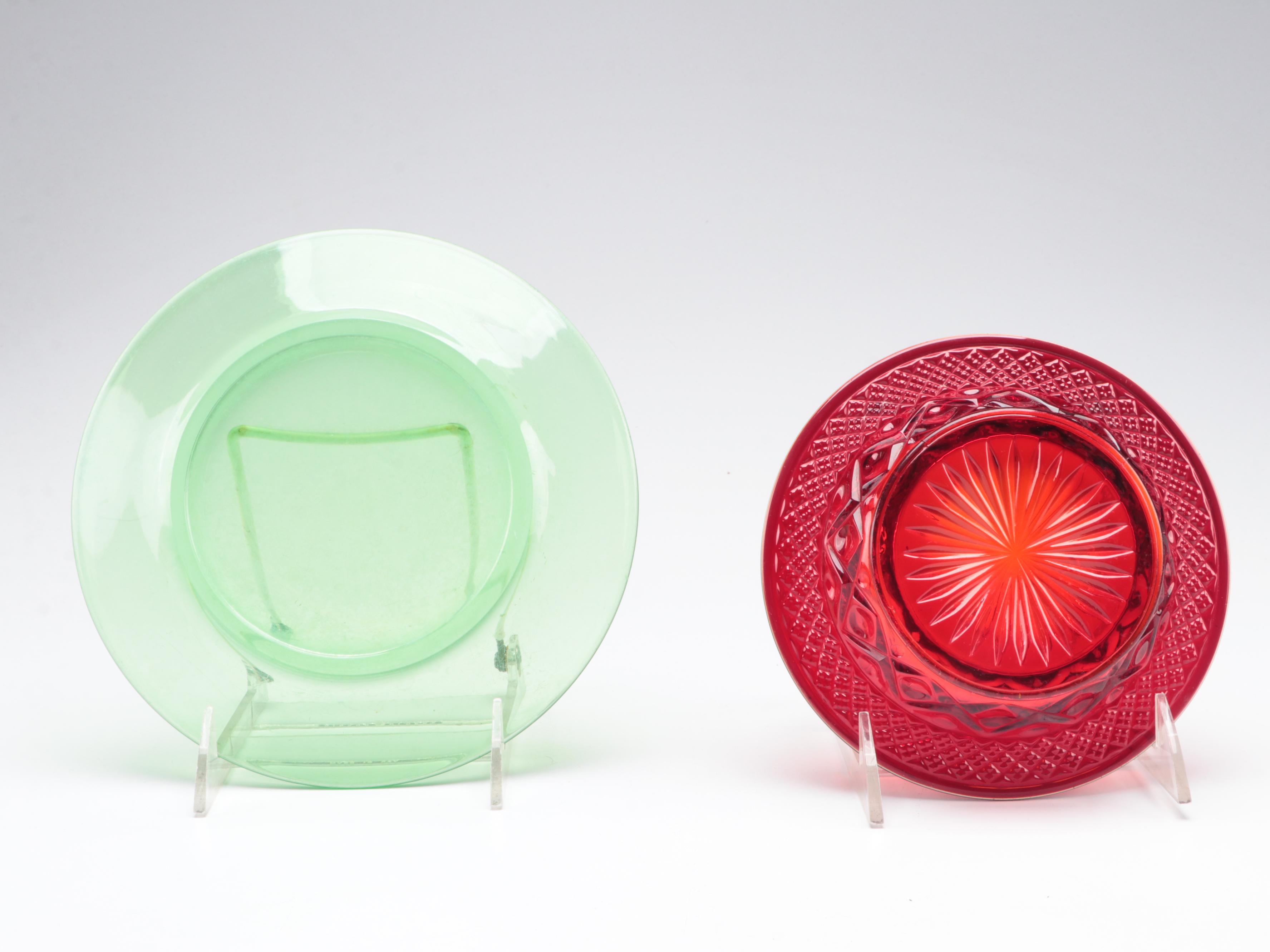 Imperial Glass "Cape Cod Red" Bowls and Other Depression Tableware