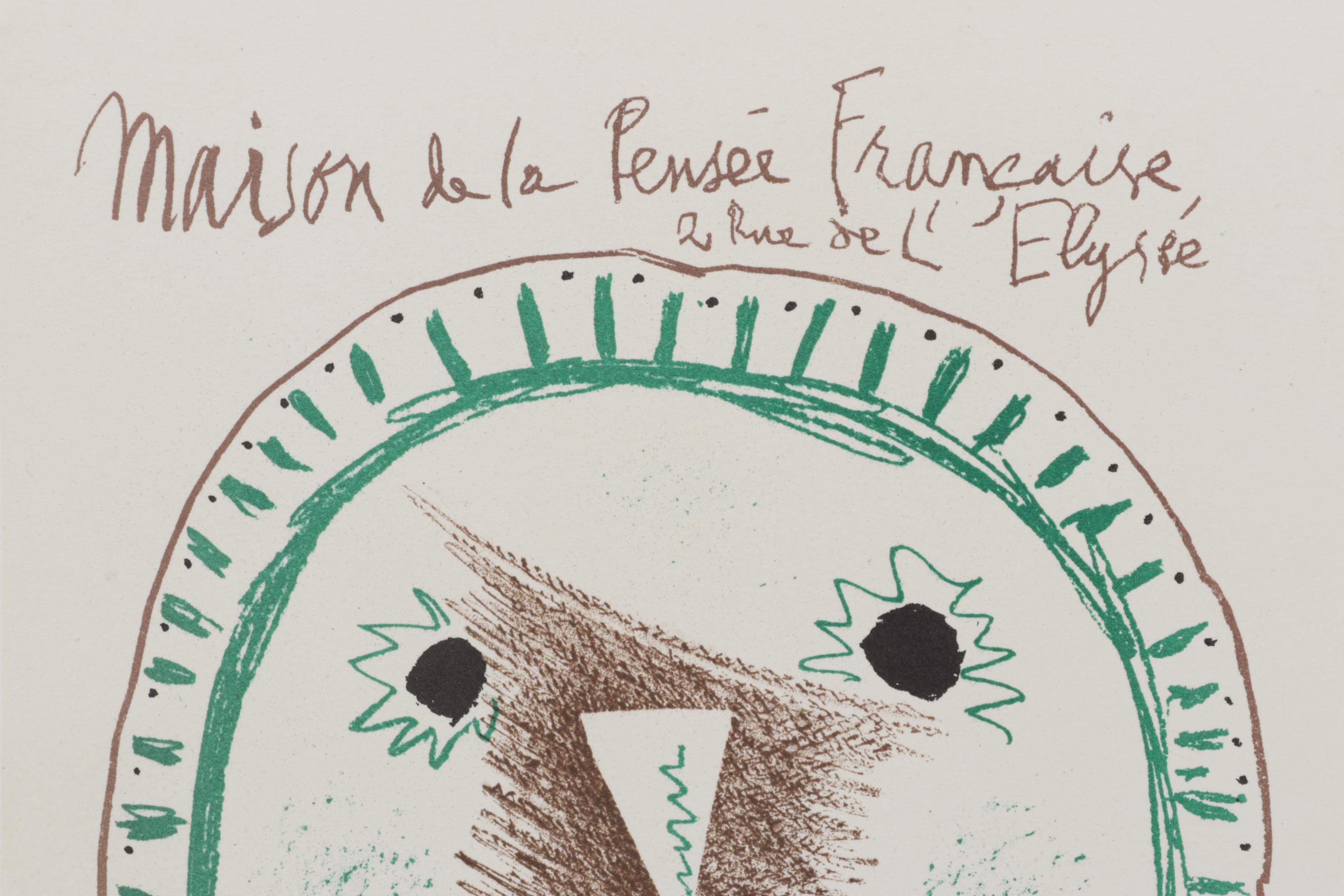 Color Lithograph "Exposition de Ceramiques" After Pablo Picasso, 1959