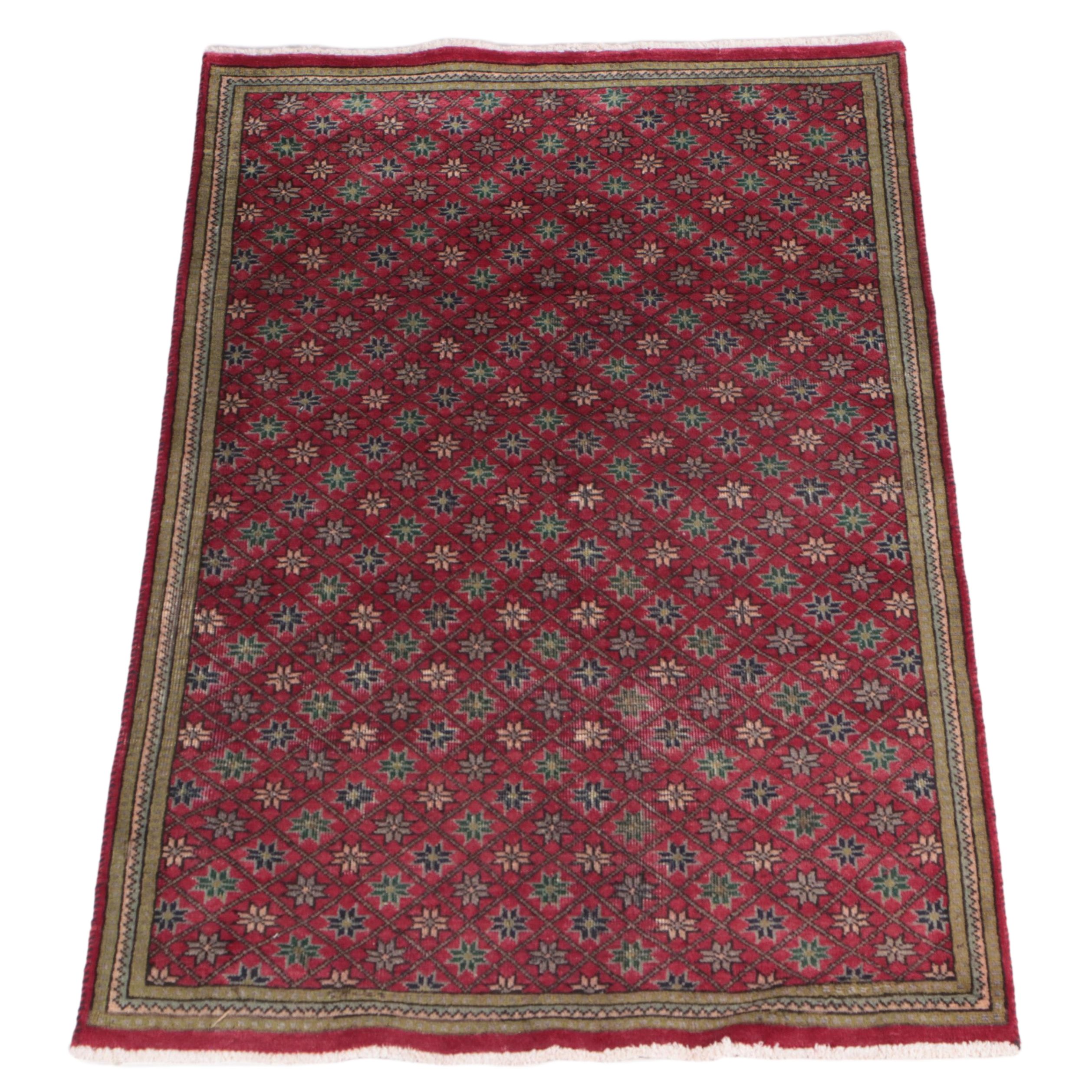 3'4 x 6'3 Hand-Knotted Caucasian Kazak Area Rug