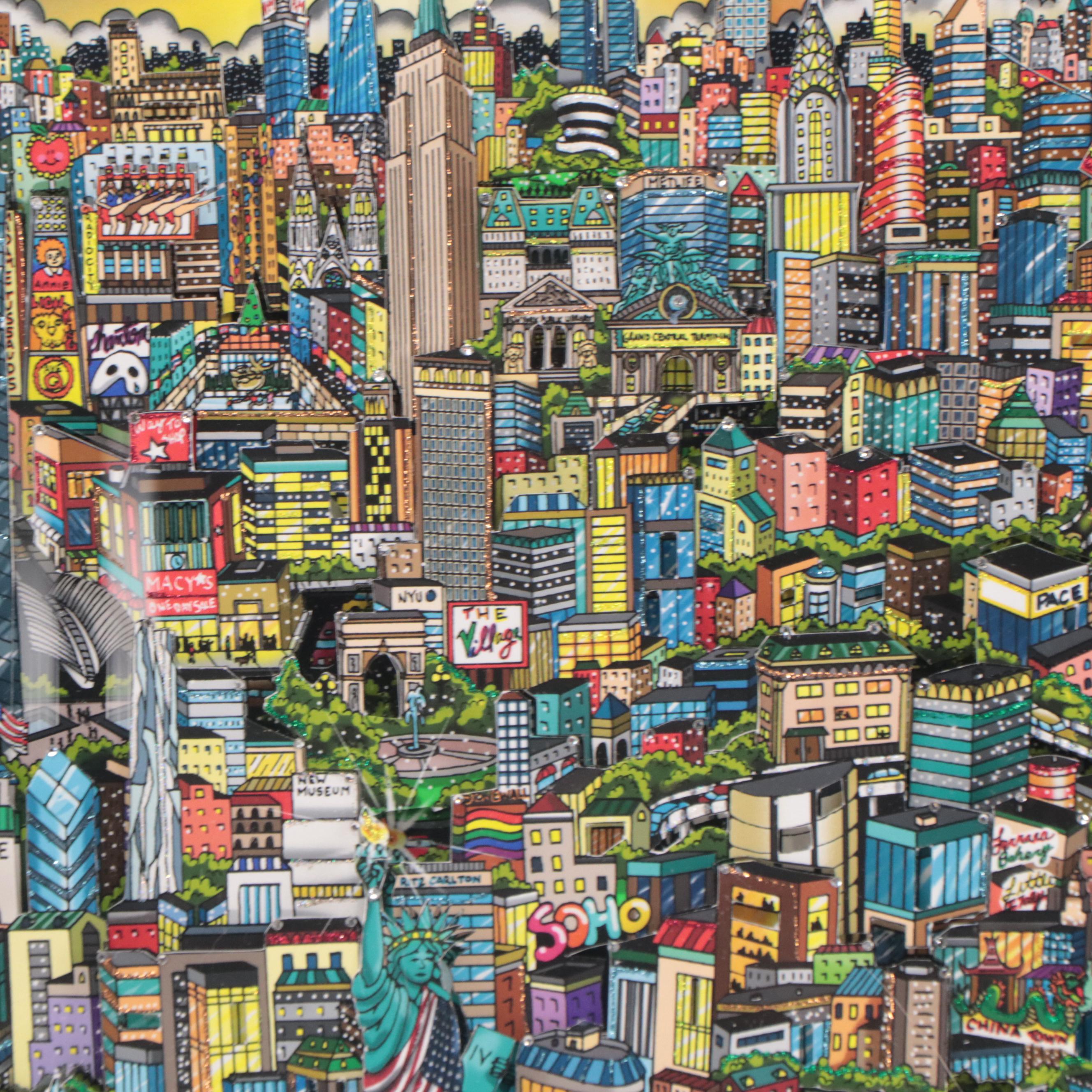 Charles Fazzino Embellished Dimensional Giclée of New York City, 2017
