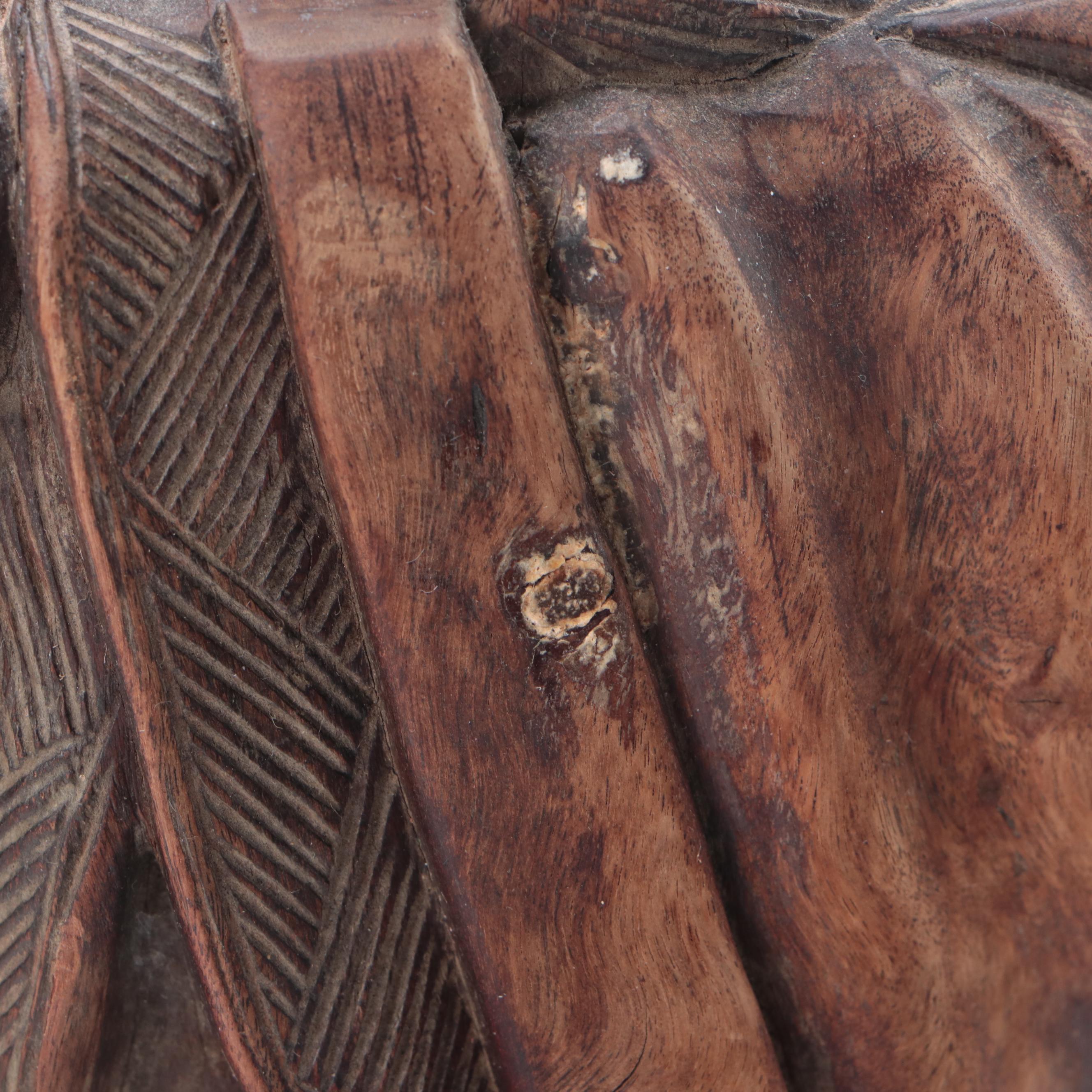 Chincese Hardwood Carving of Damo