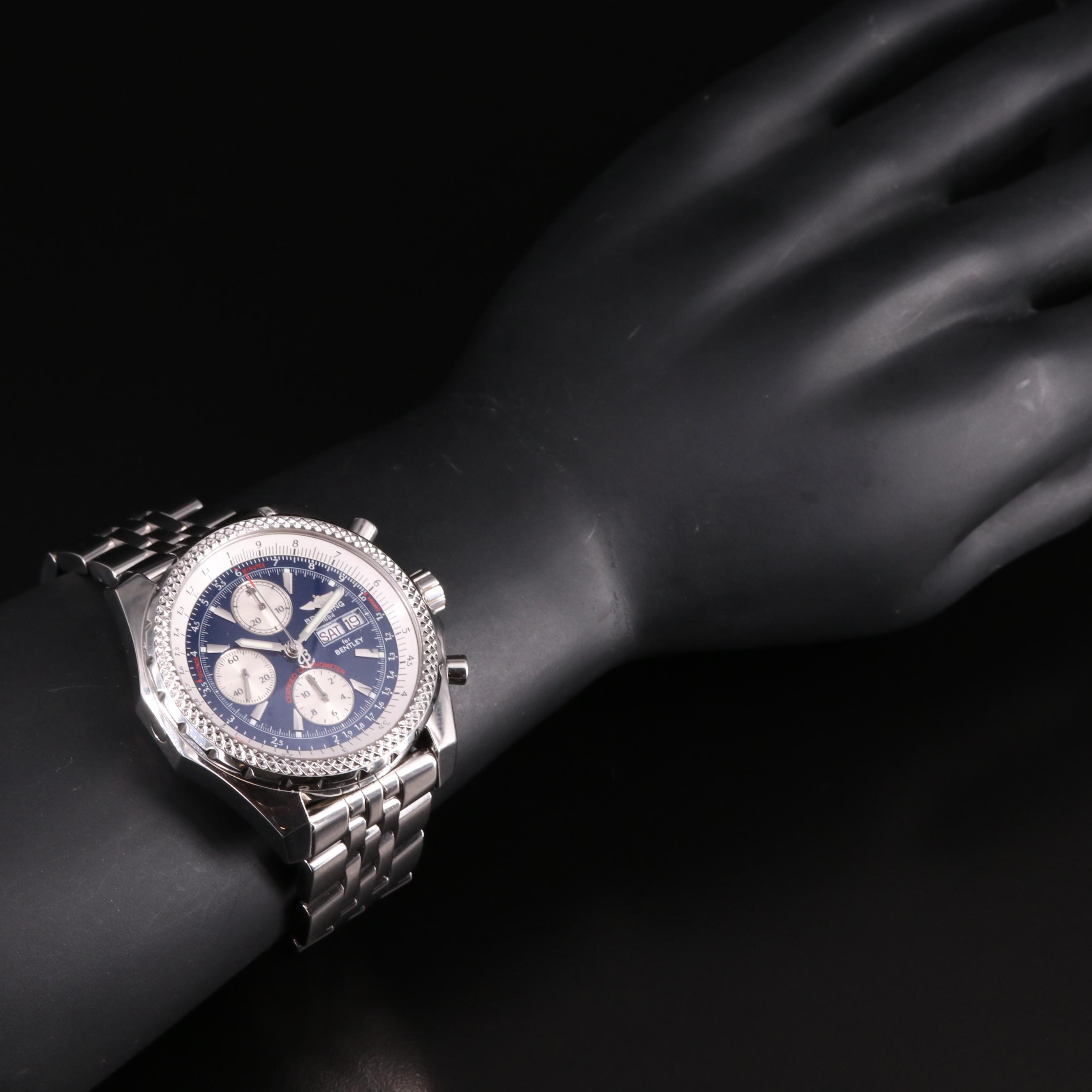 Breitling Bentley GT Chronograph 45MM Blue Steel Automatic Watch