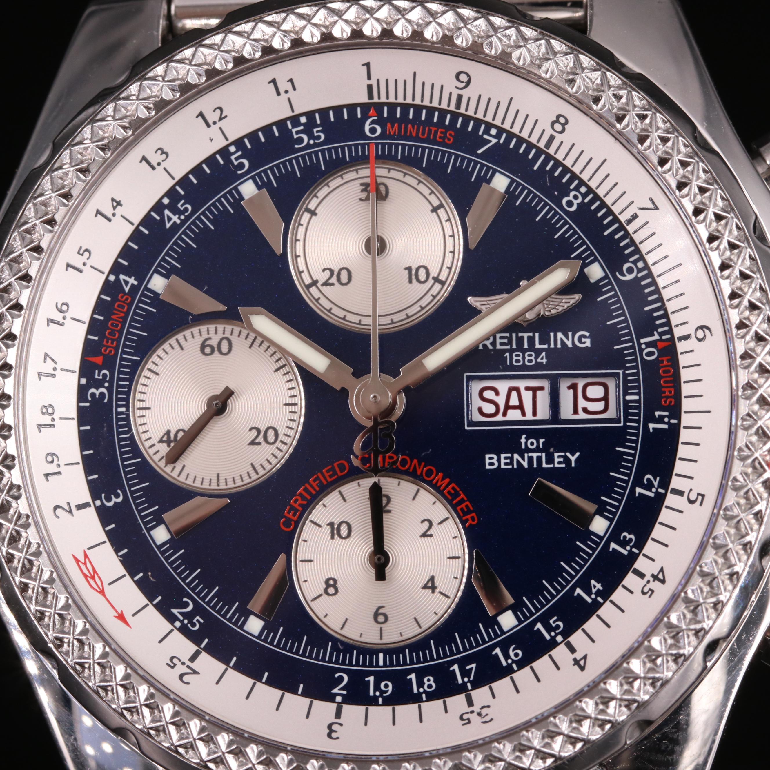 Breitling Bentley GT Chronograph 45MM Blue Steel Automatic Watch