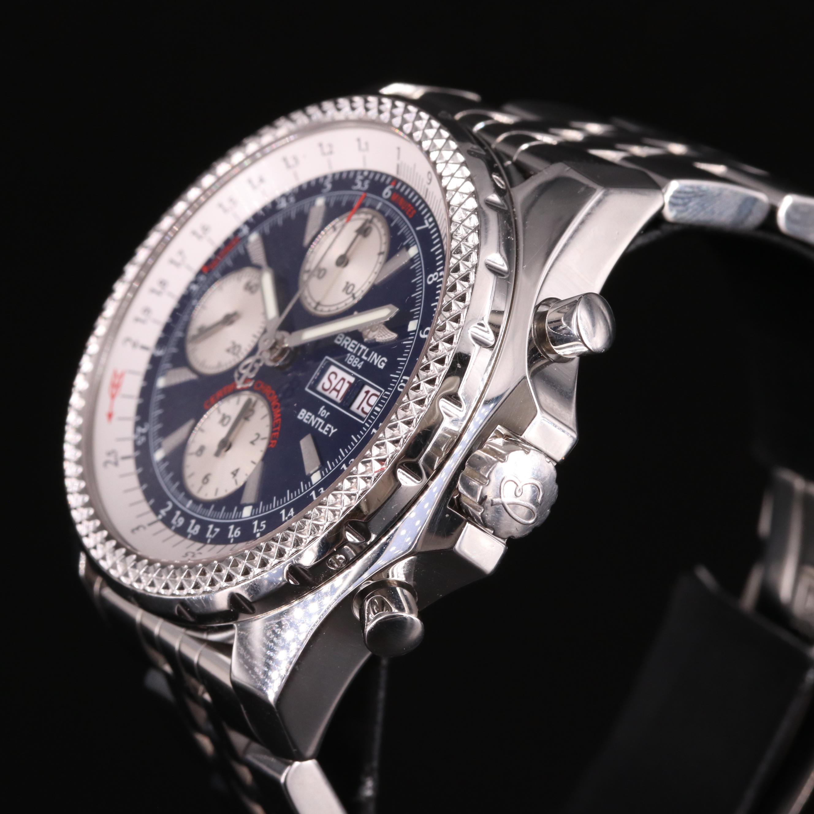 Breitling Bentley GT Chronograph 45MM Blue Steel Automatic Watch