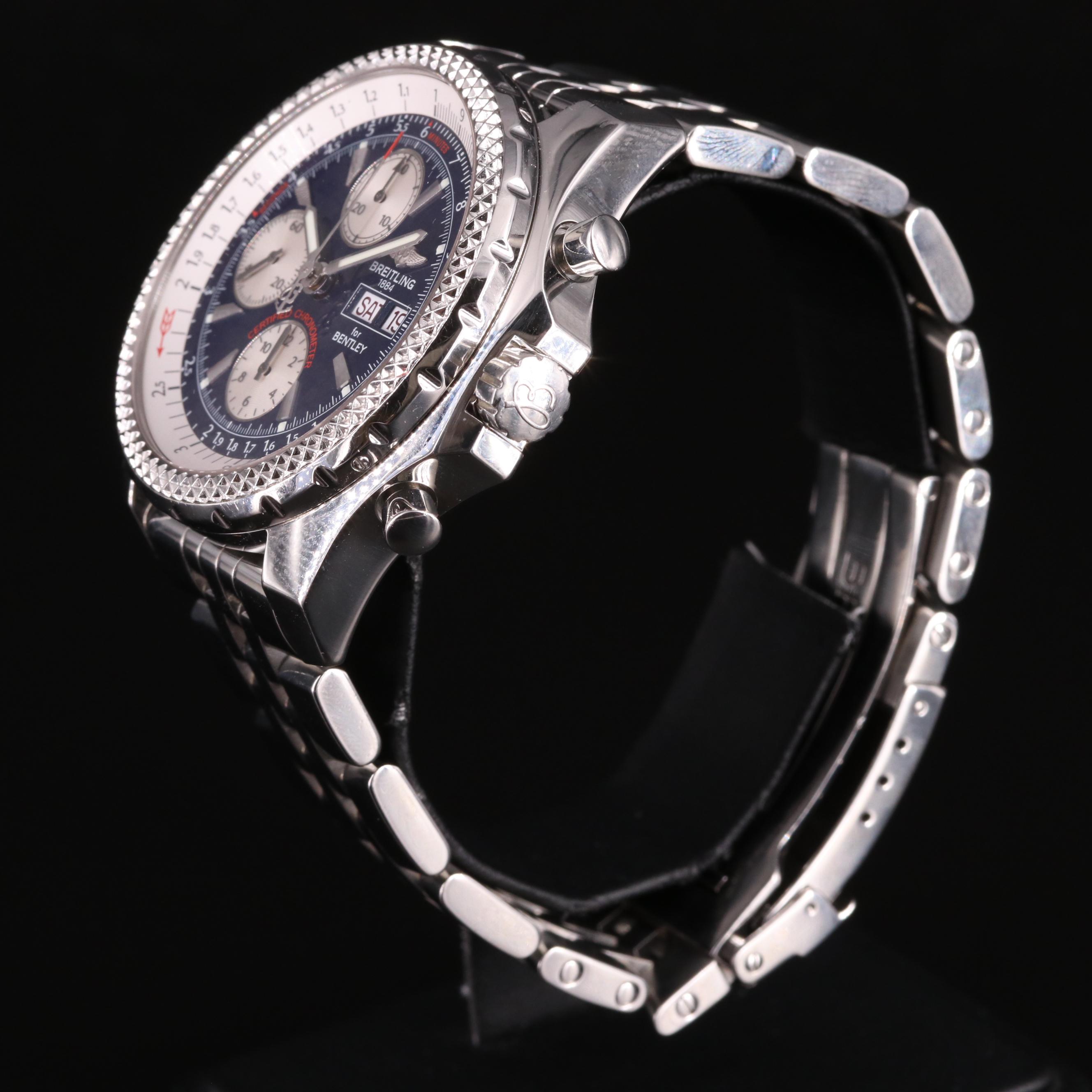 Breitling Bentley GT Chronograph 45MM Blue Steel Automatic Watch