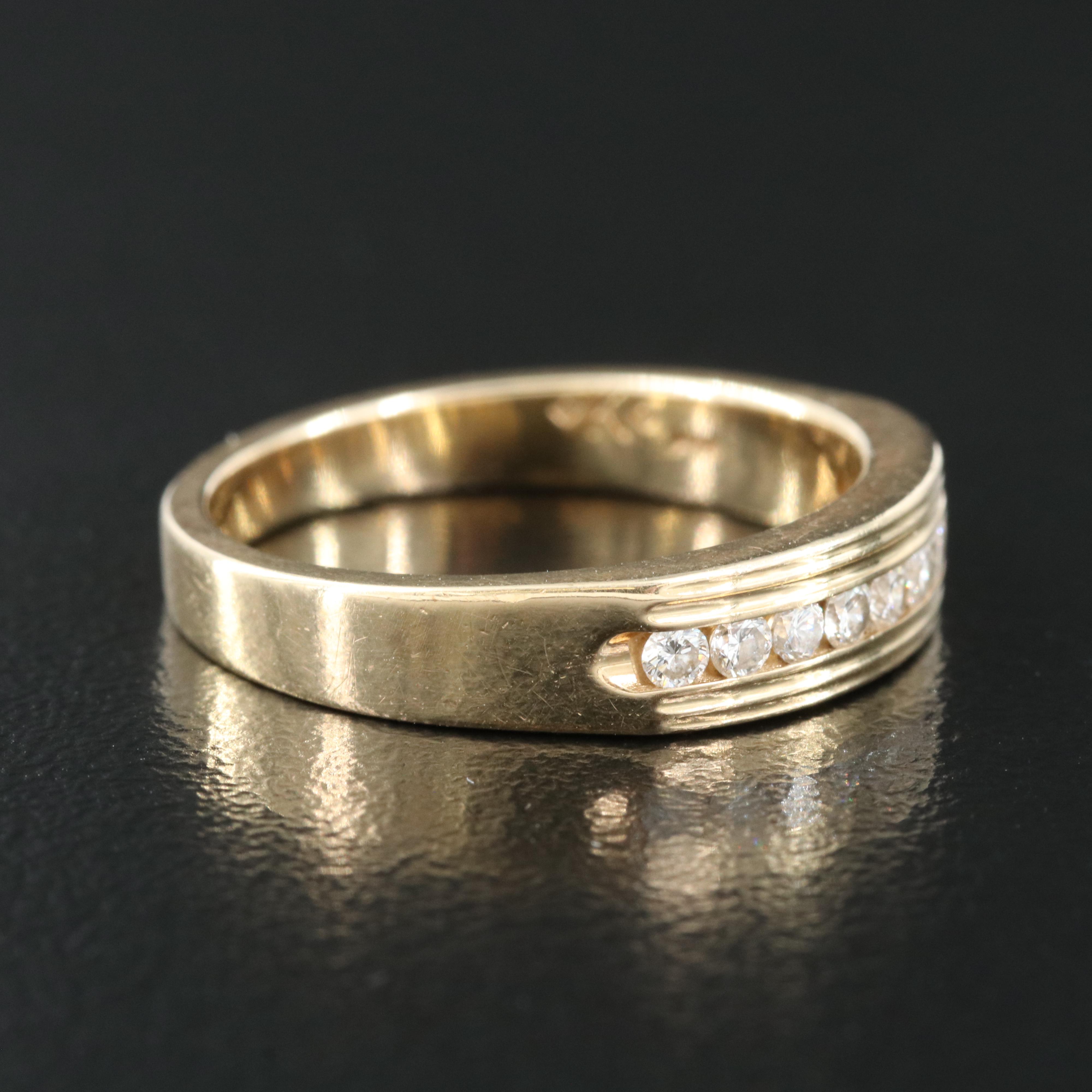 14K 0.25 CTW Diamond Channel Set Band