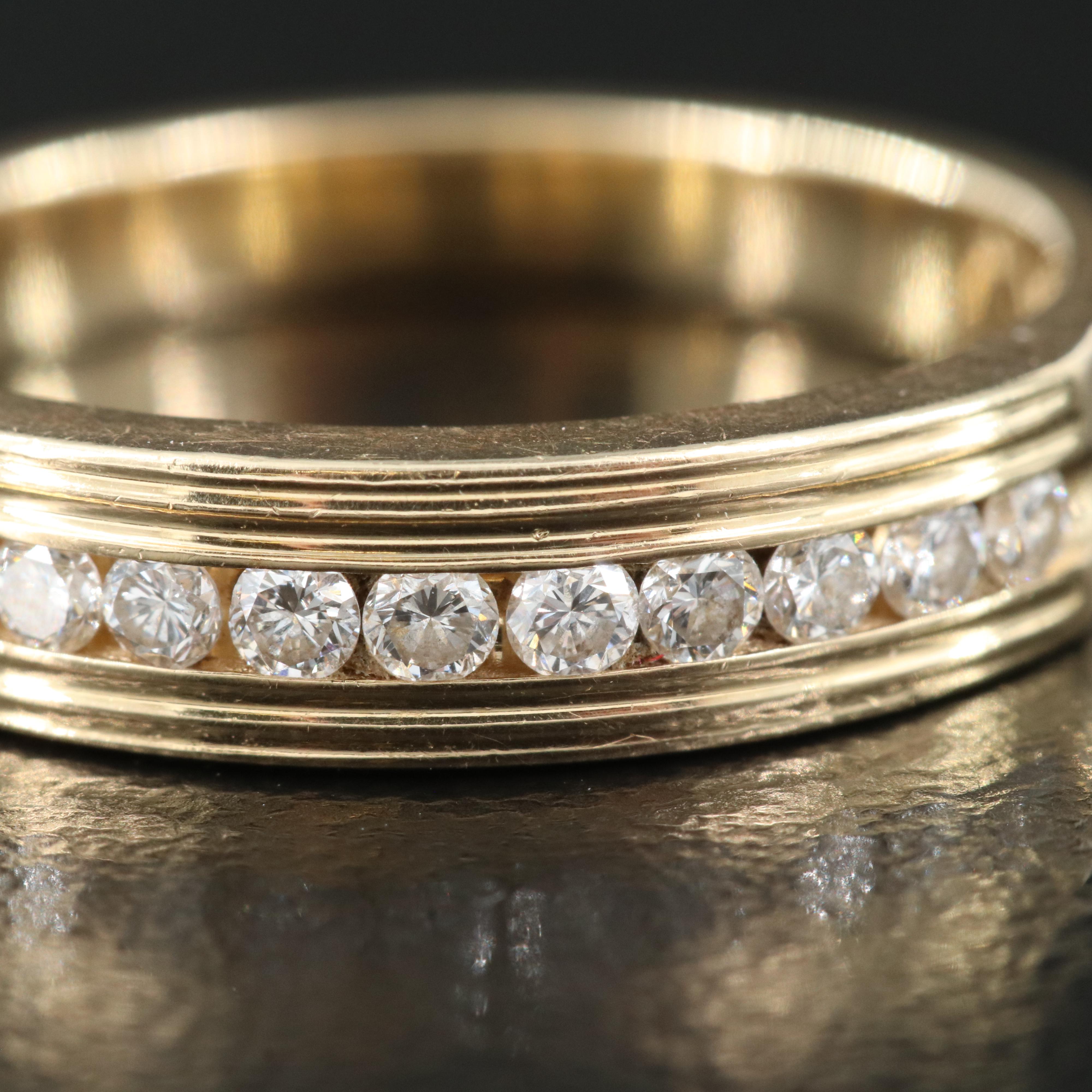 14K 0.25 CTW Diamond Channel Set Band