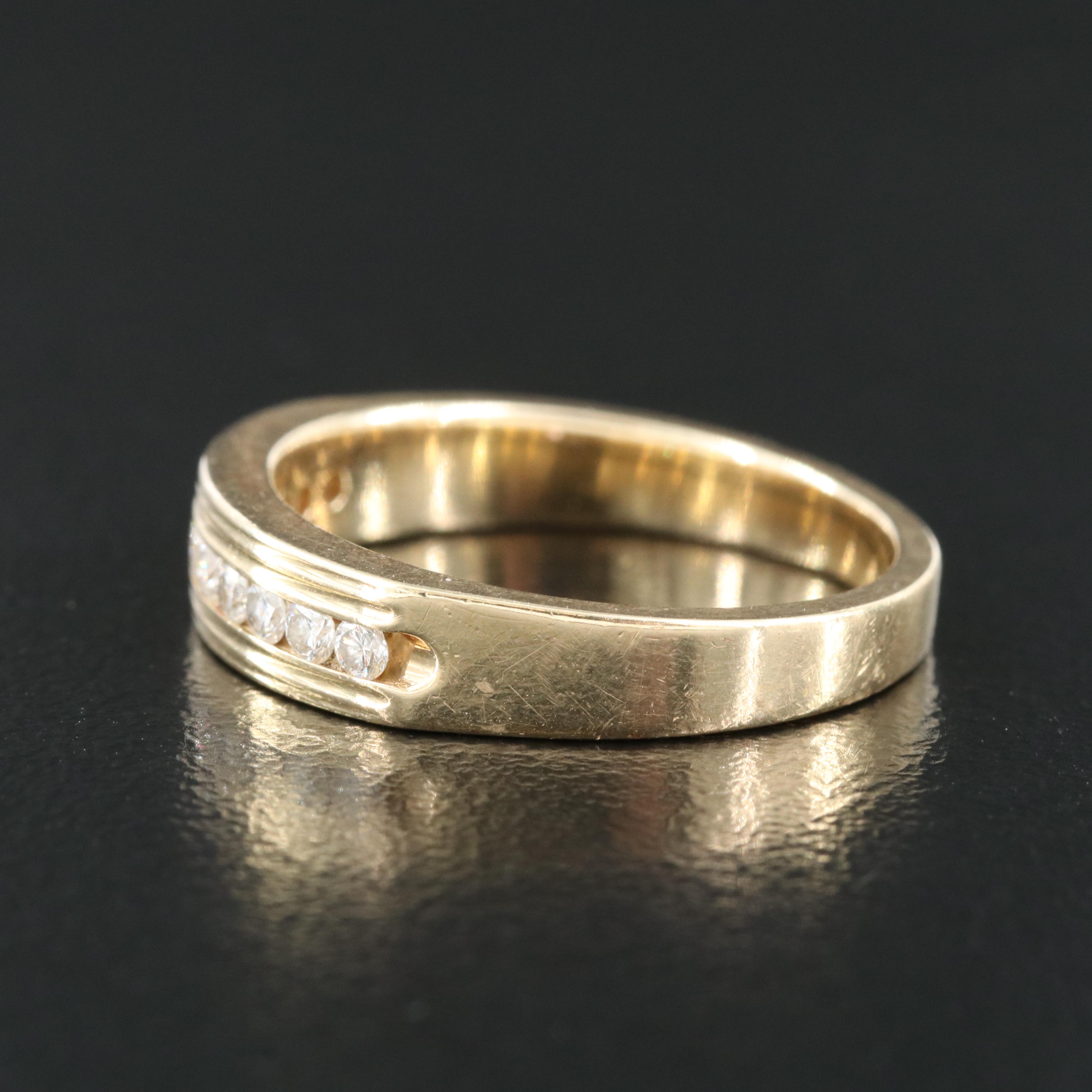 14K 0.25 CTW Diamond Channel Set Band