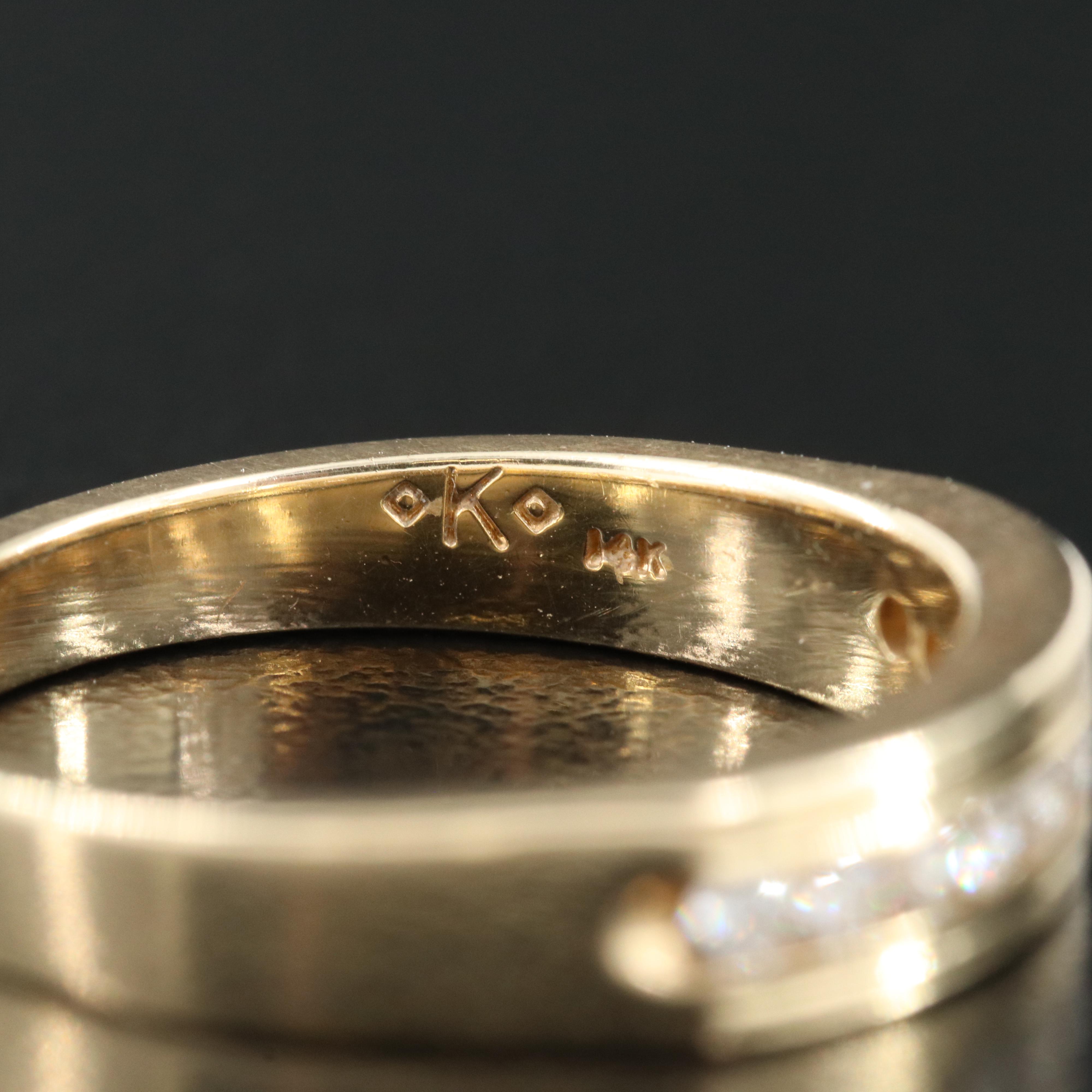 14K 0.25 CTW Diamond Channel Set Band