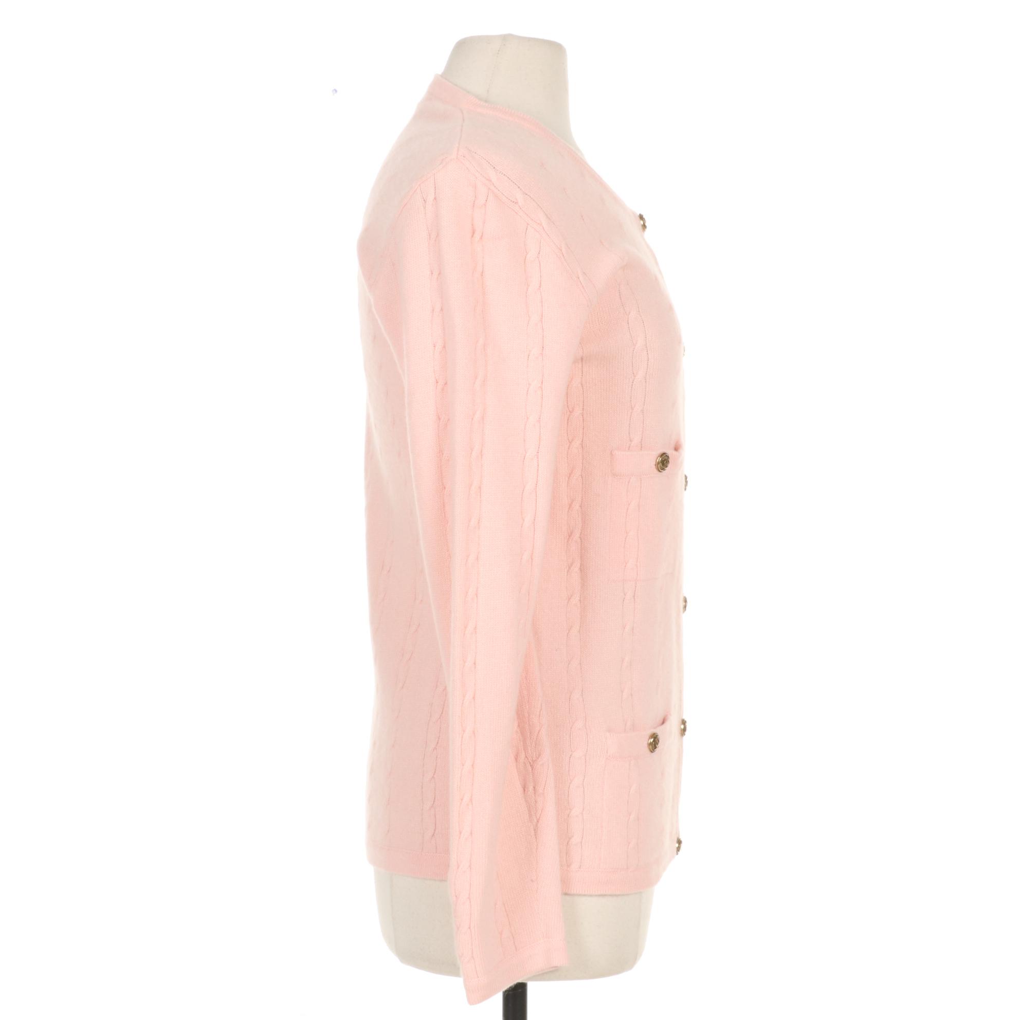 Women's Chanel Pink Cashmere Cardigan