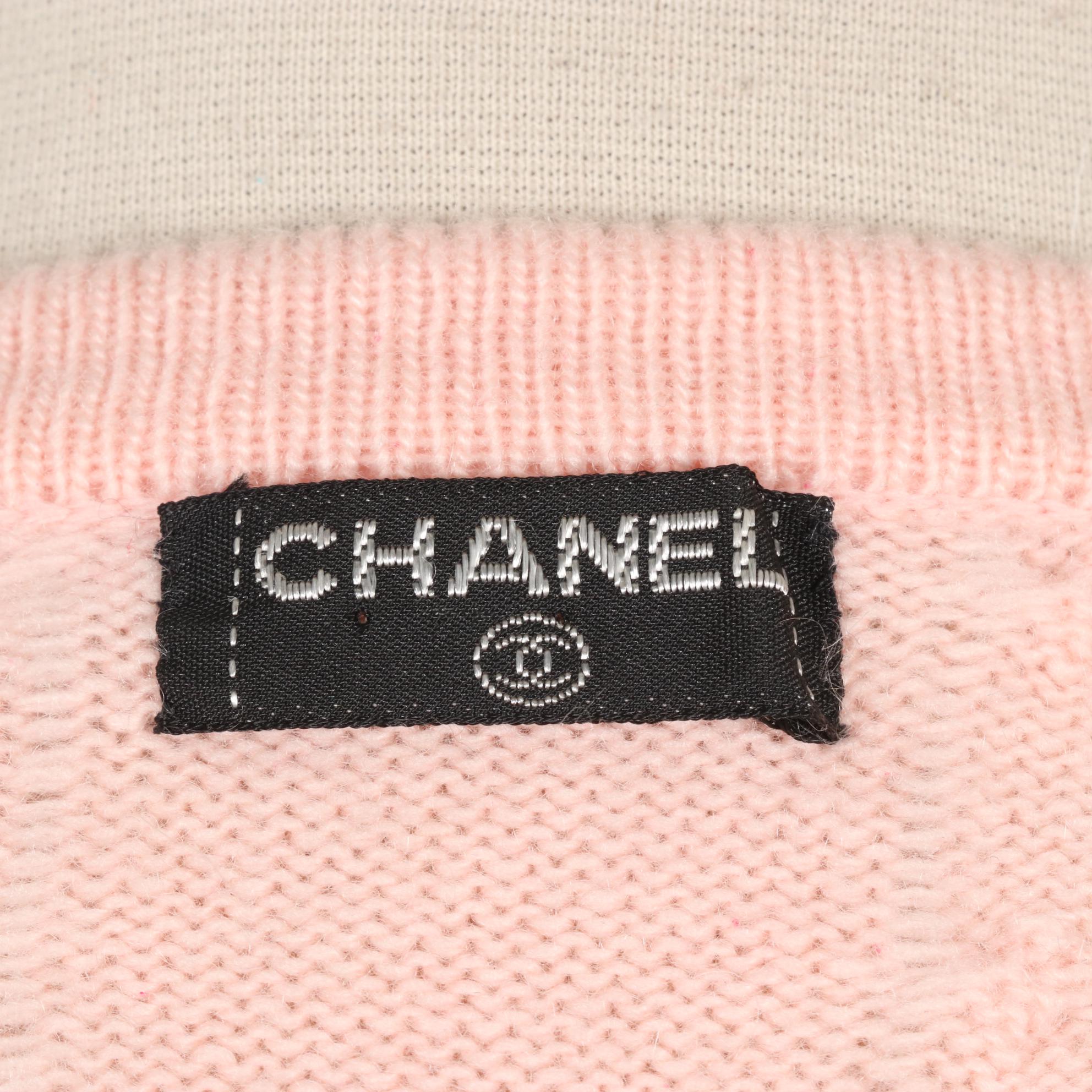 Women's Chanel Pink Cashmere Cardigan