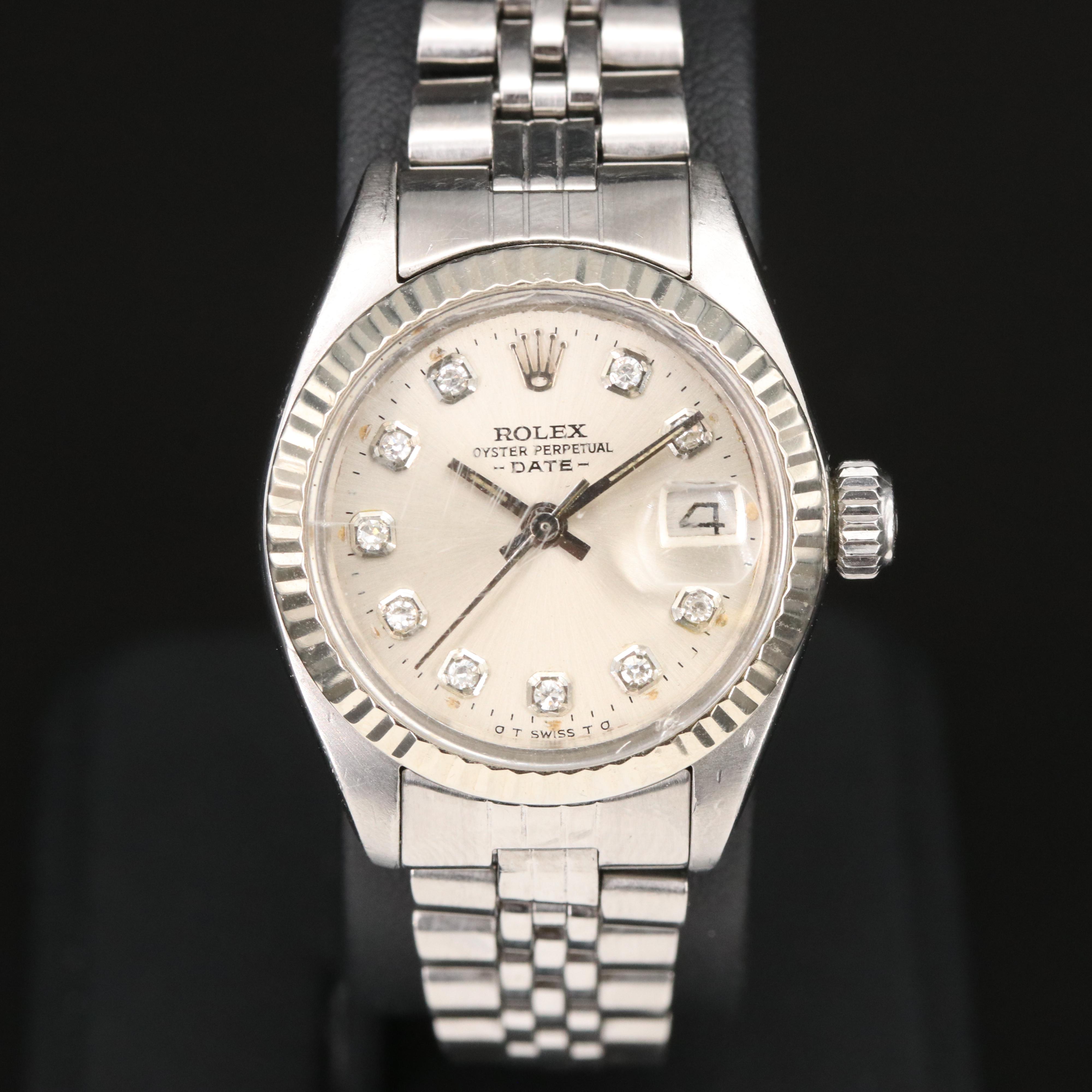 1973 Rolex Oyster Perpetual Date 14K and Stainless Steel Watch