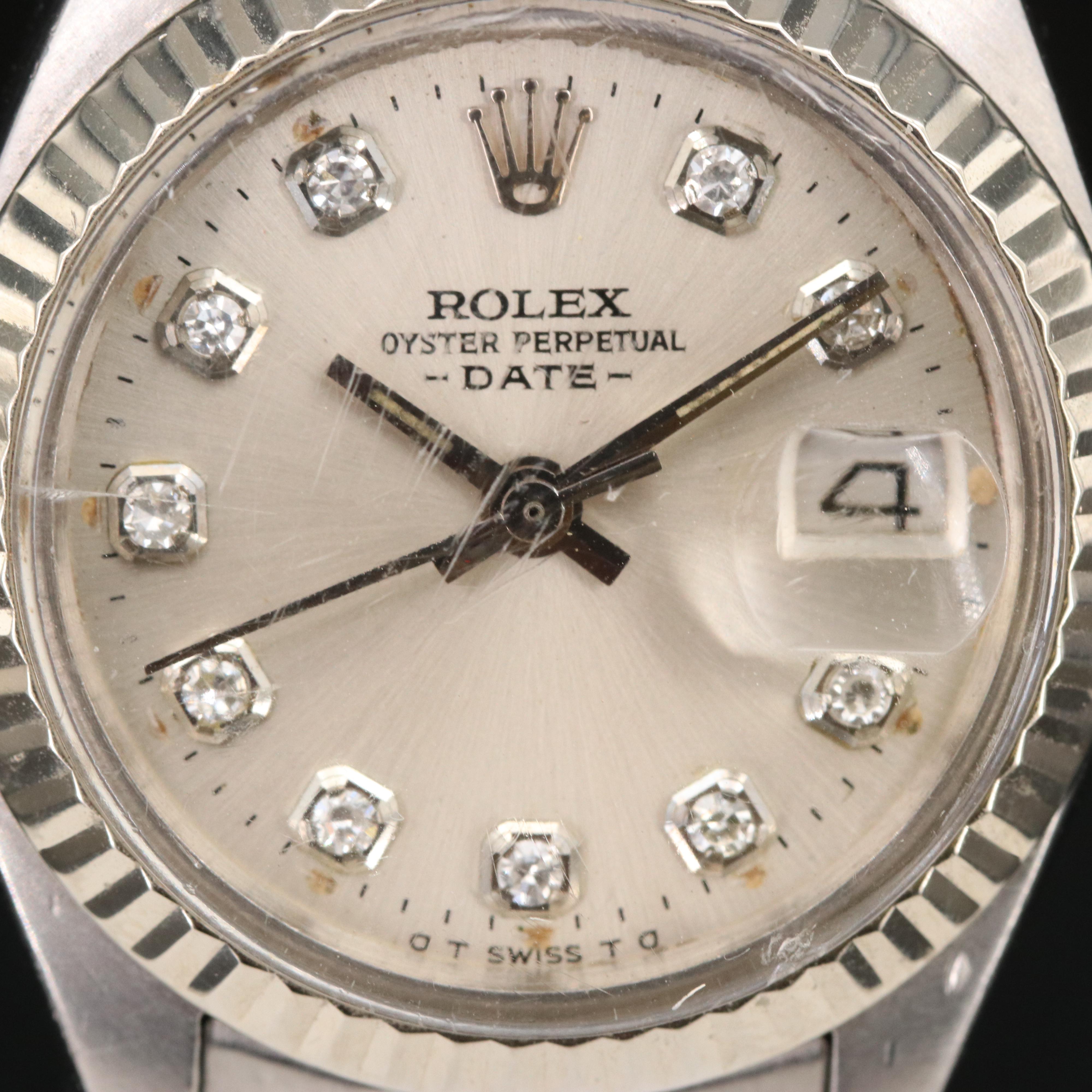 1973 Rolex Oyster Perpetual Date 14K and Stainless Steel Watch