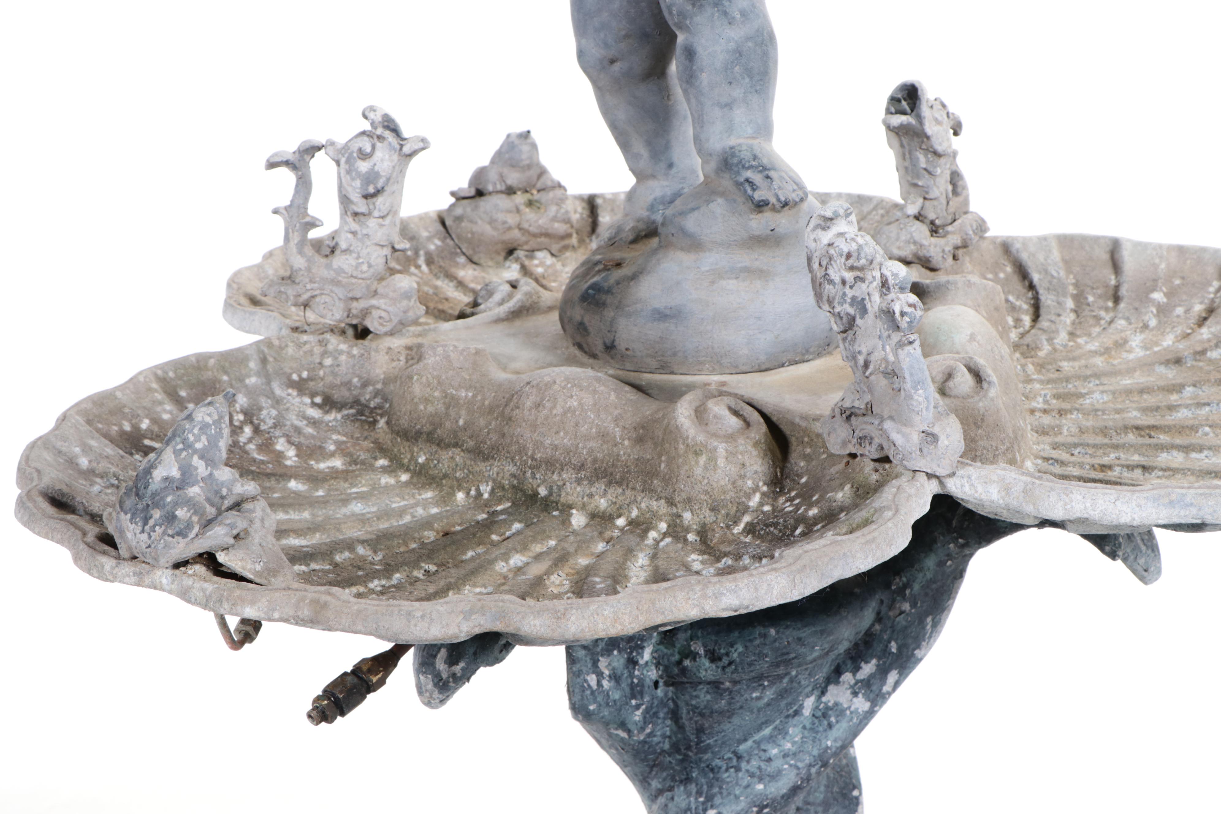 J.W. Fiske & Co. Neoclassical Style Cast Metal Outdoor Fountain