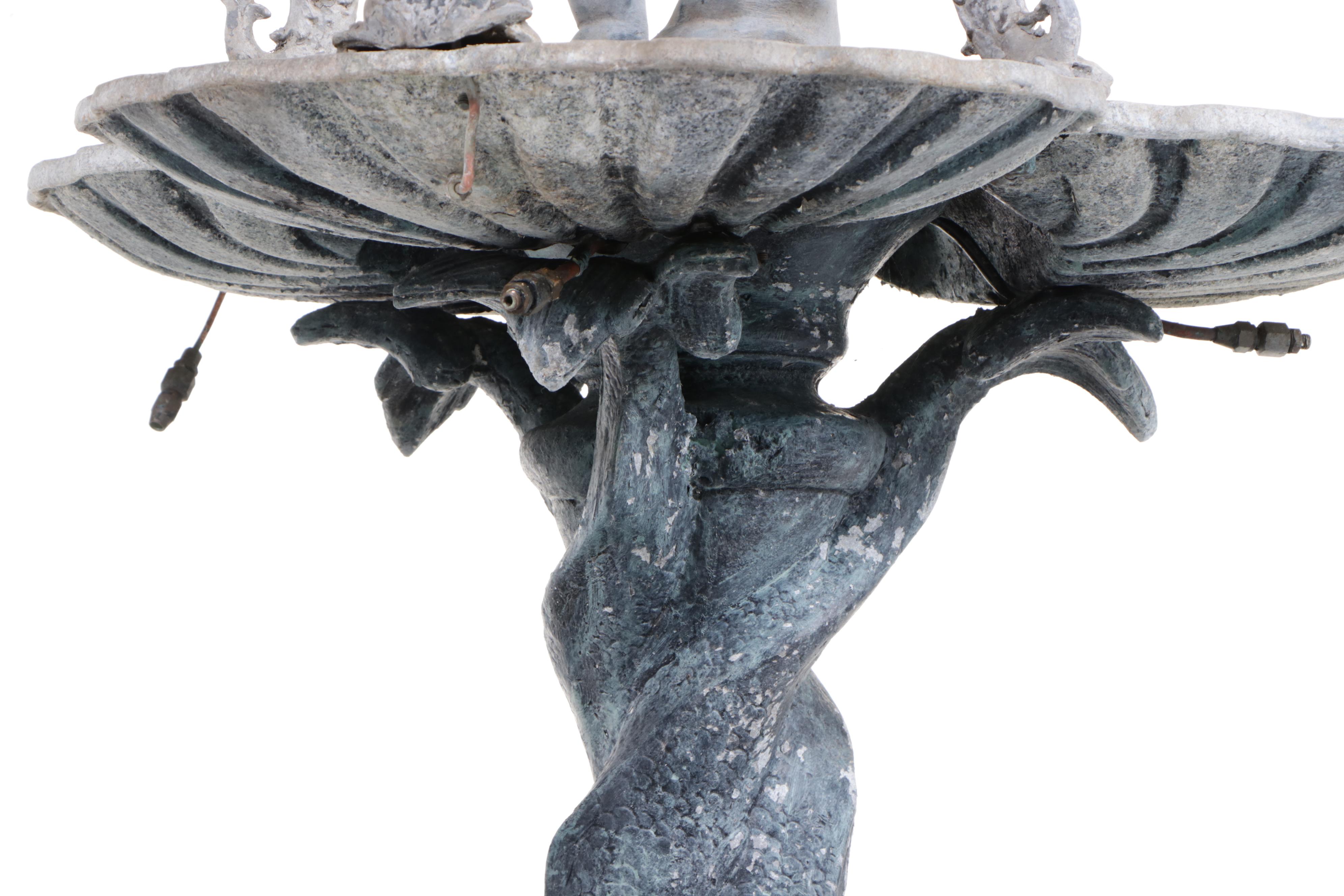 J.W. Fiske & Co. Neoclassical Style Cast Metal Outdoor Fountain