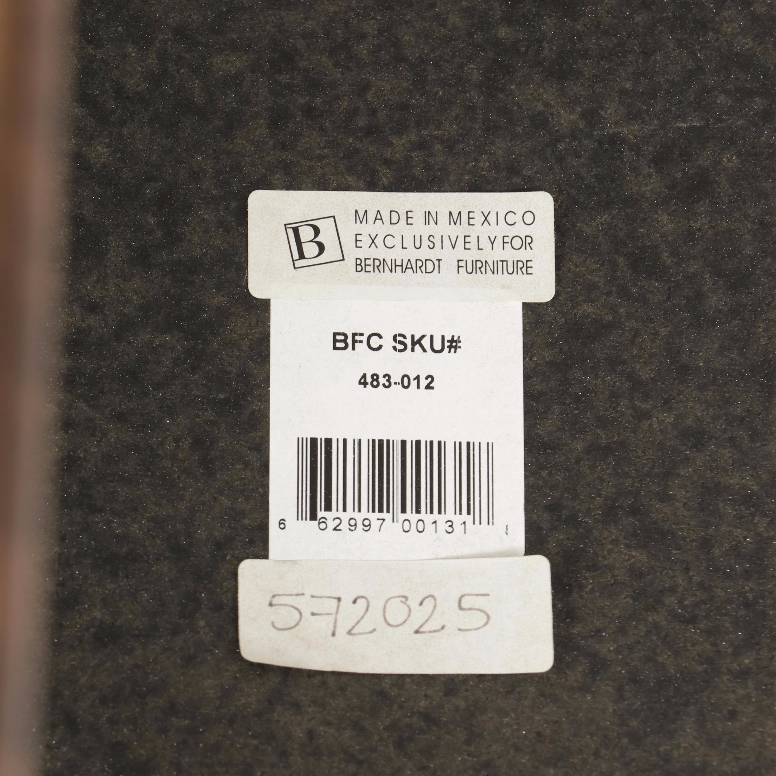 Bernhardt Metal and Faux Leather Side Table