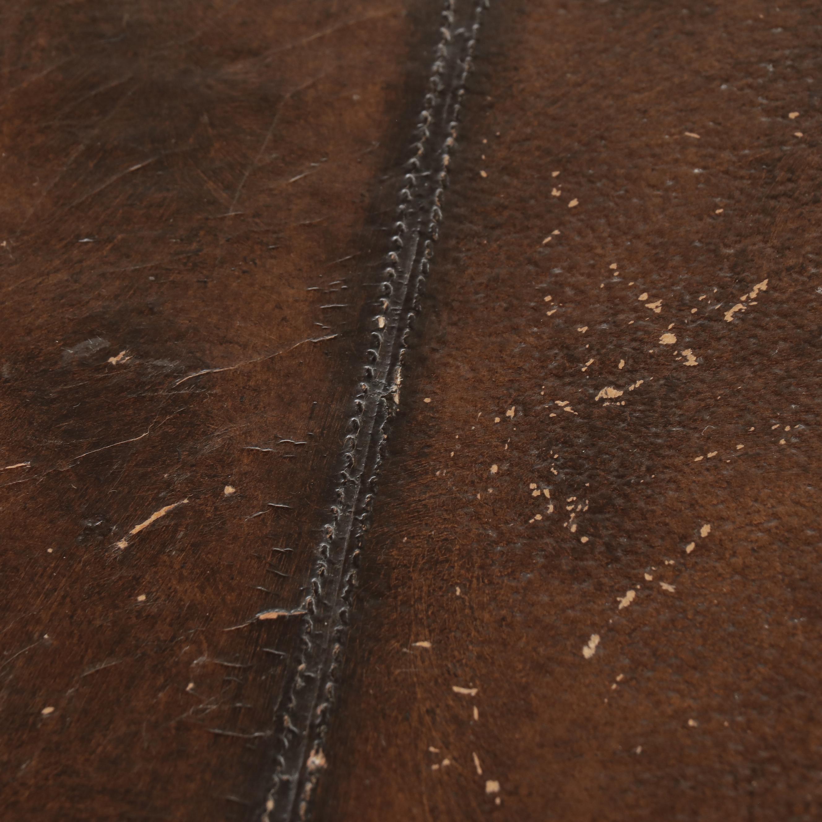 Bernhardt Metal and Faux Leather Side Table