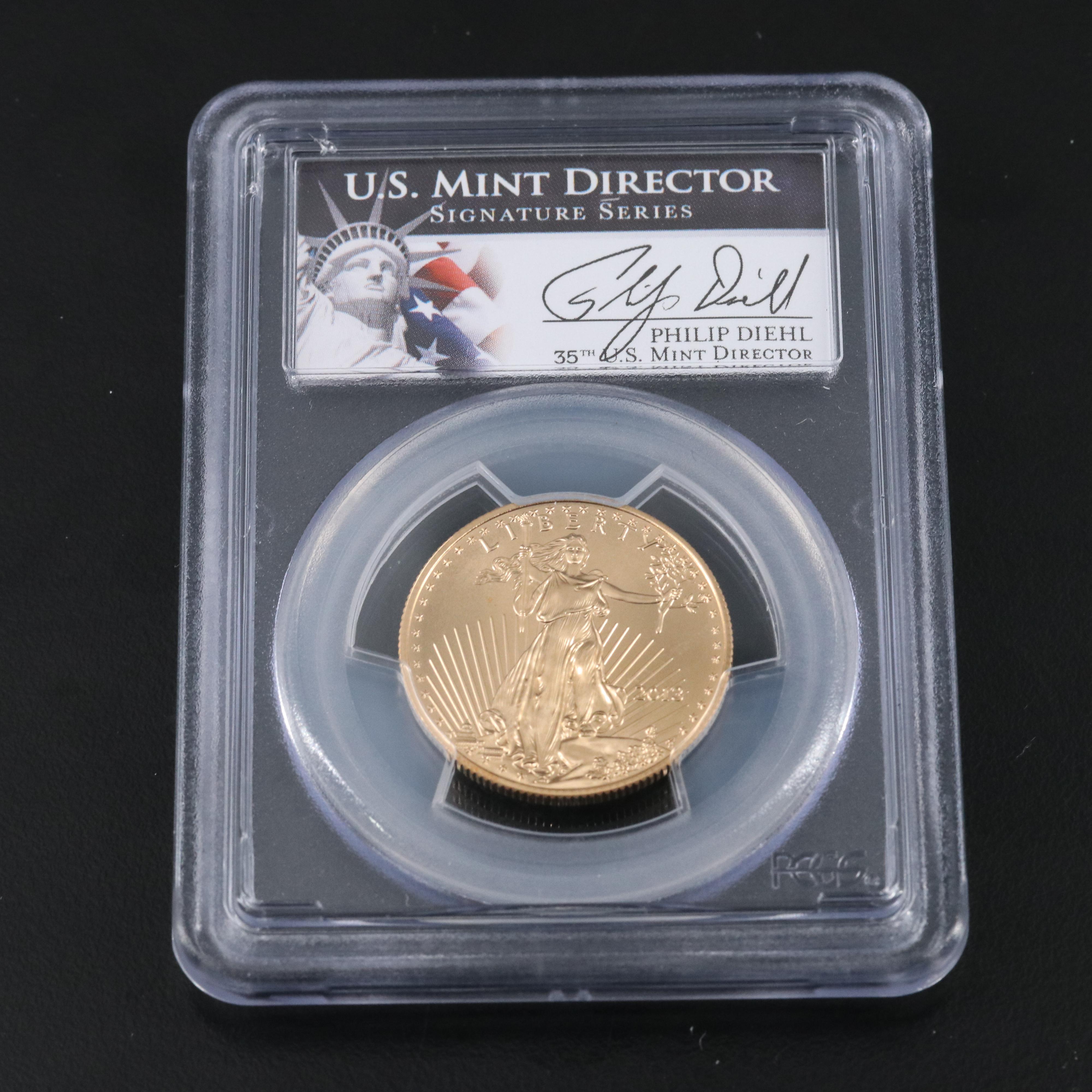 PCGS Graded MS70 Signature Series 2013 $25 Gold American Eagle