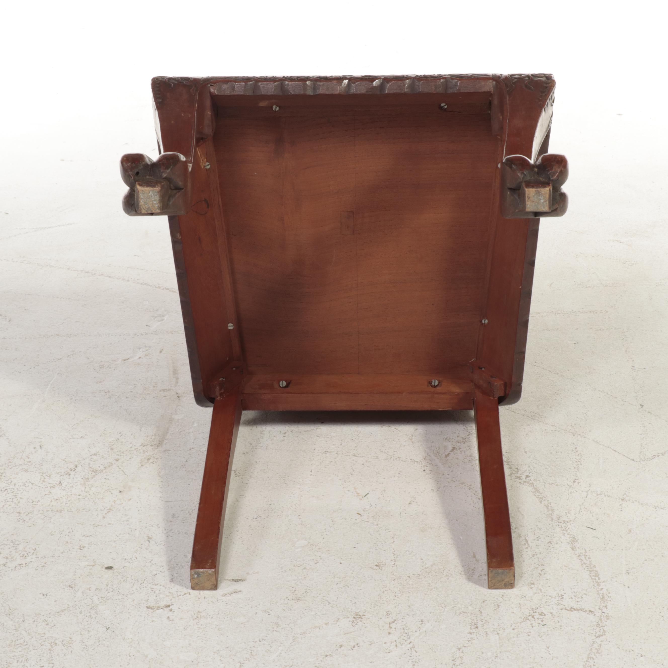 Chinese Carved Hardwood Side Chair