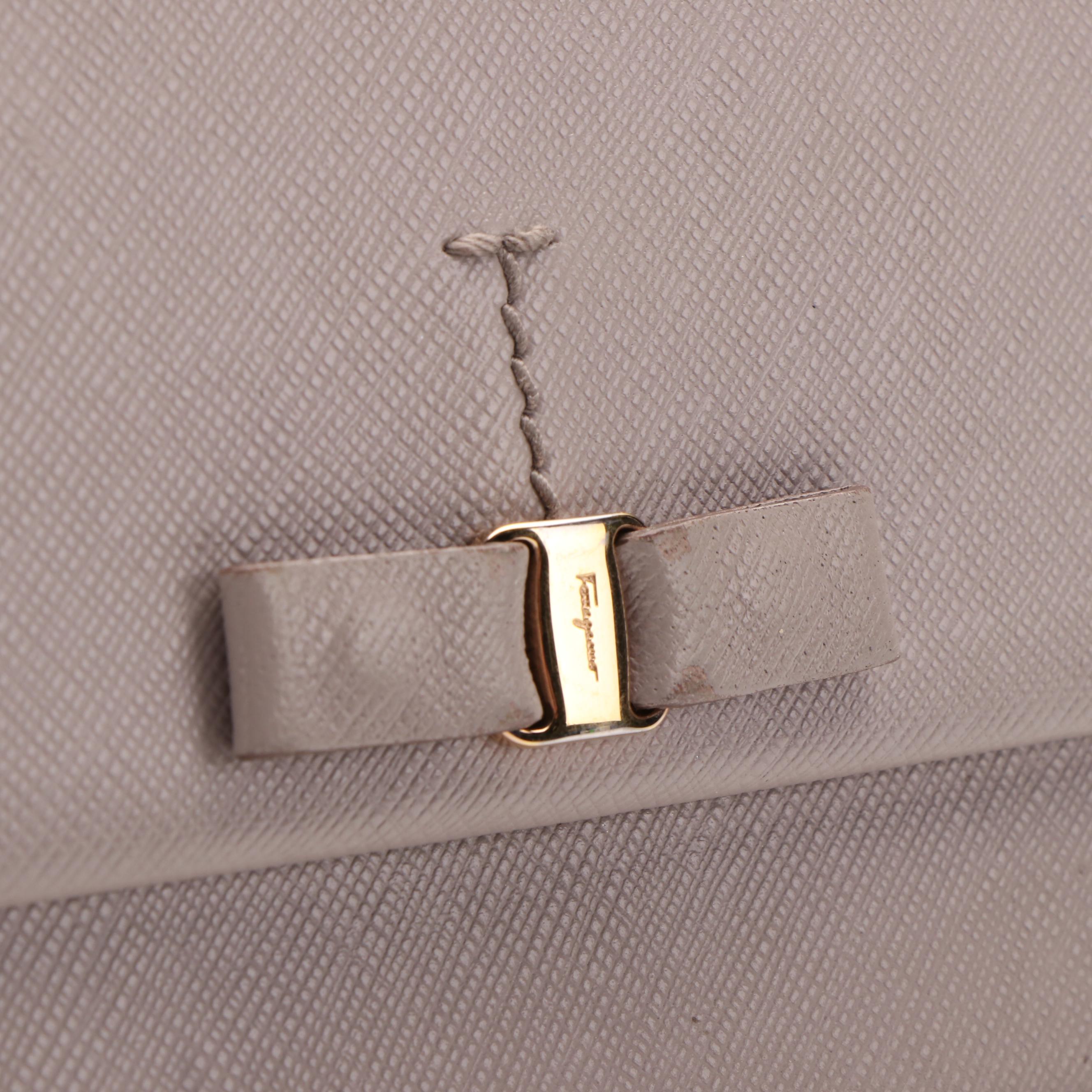 Salvatore Ferragamo Vara Bow Long Wallet in Saffiano Leather