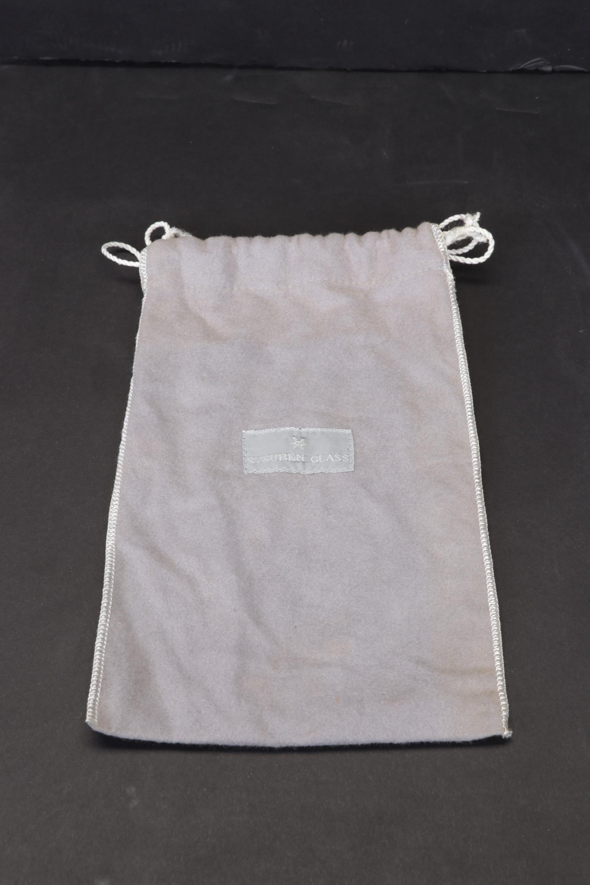 Steuben Crystal Bird Figurine on Sterling Perch