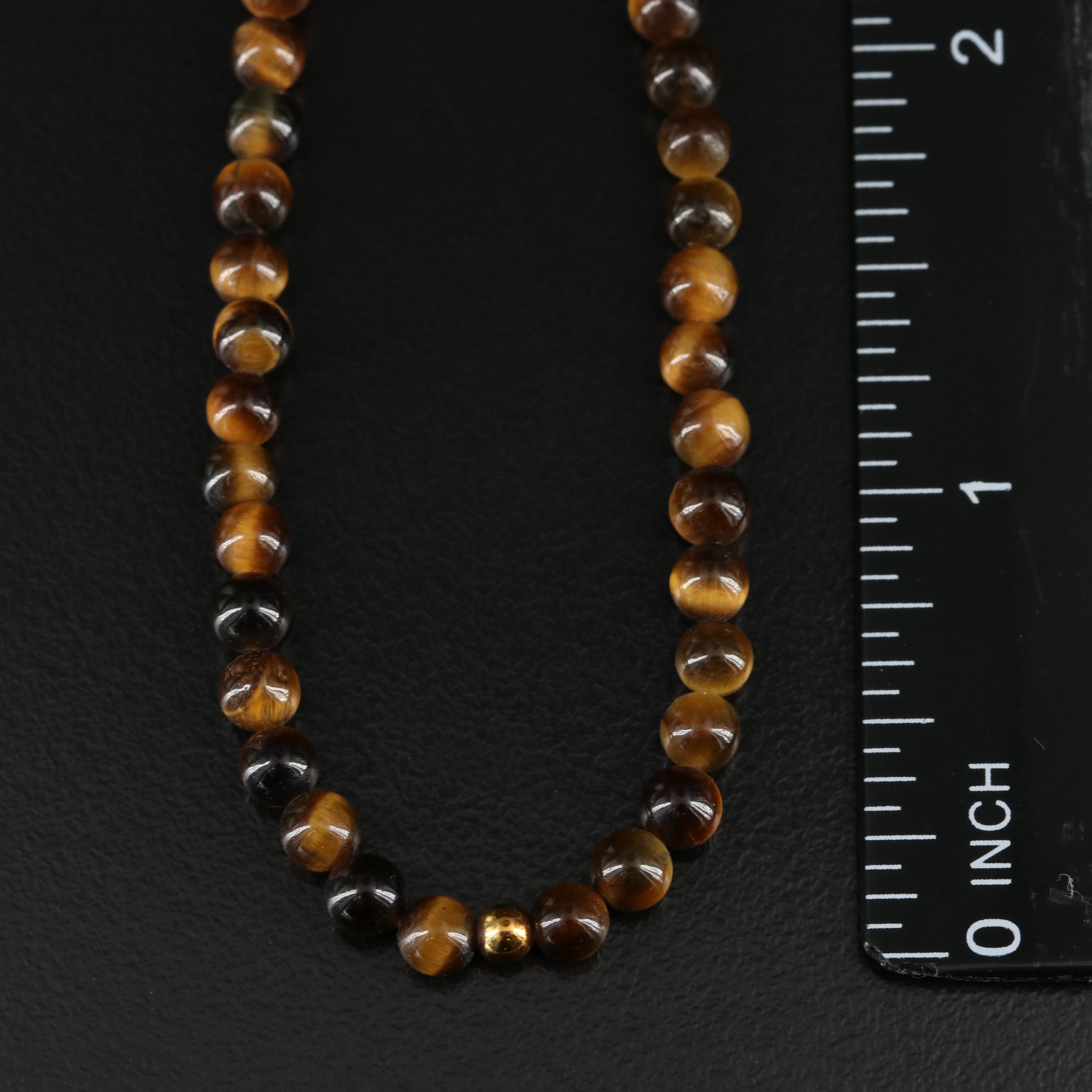 Tiger's Eye Bead Necklace