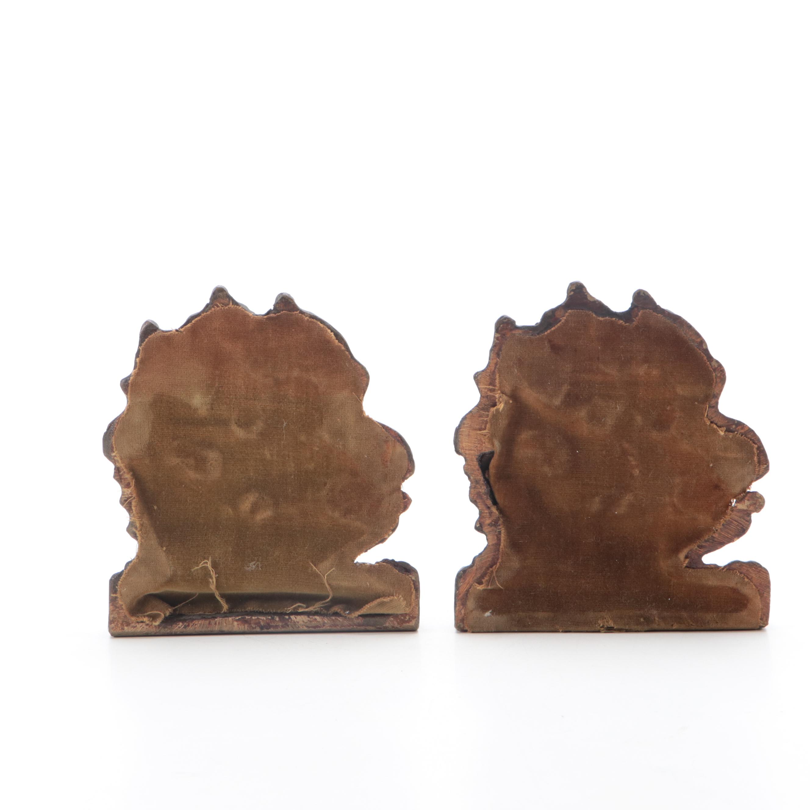 Cast Iron Galleon Ship Bookends, Early 20th Century