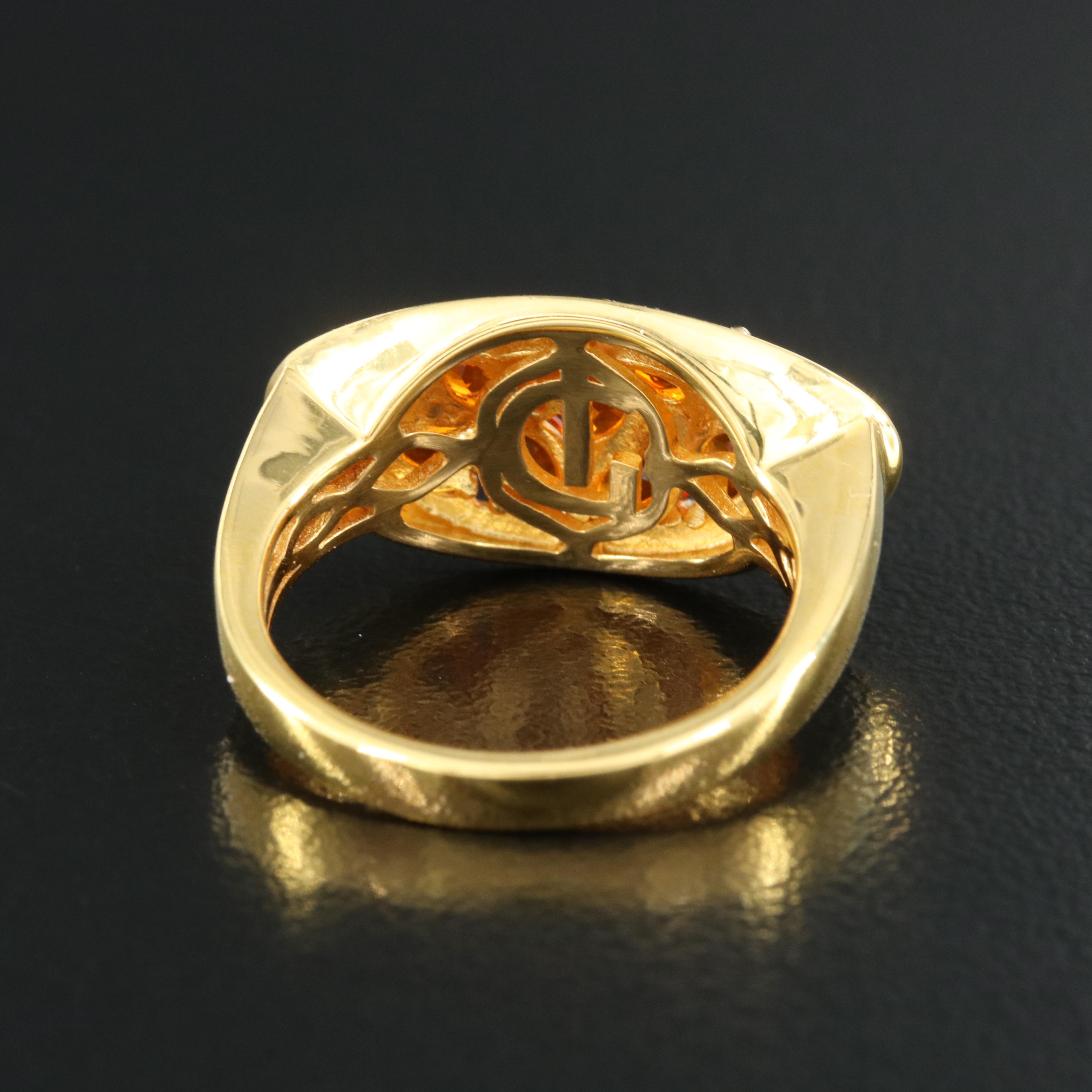 Sterling Fire Opal East-West Ring