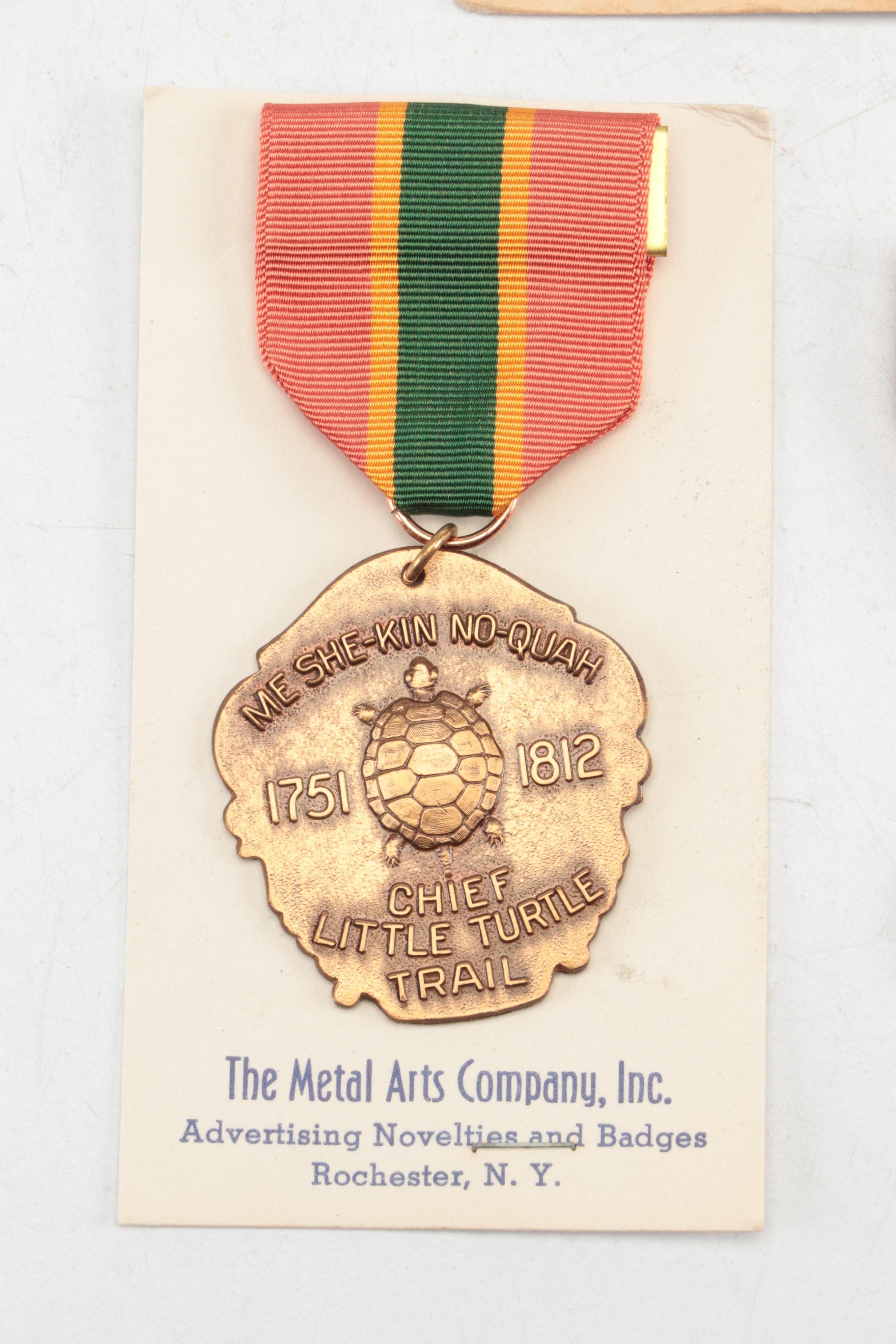Metal Arts Co. and Other Boy Scout Trail Medals, Mid-20th Century