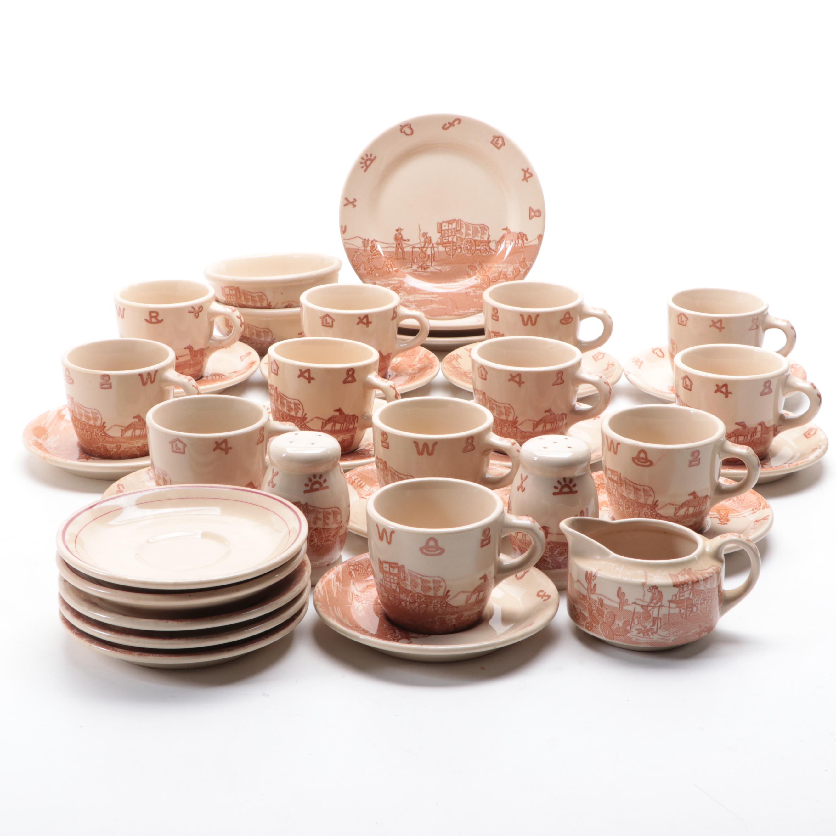 Wallace "Chuck Wagon" American Stoneware Dinnerware, Mid to Late 20th Century