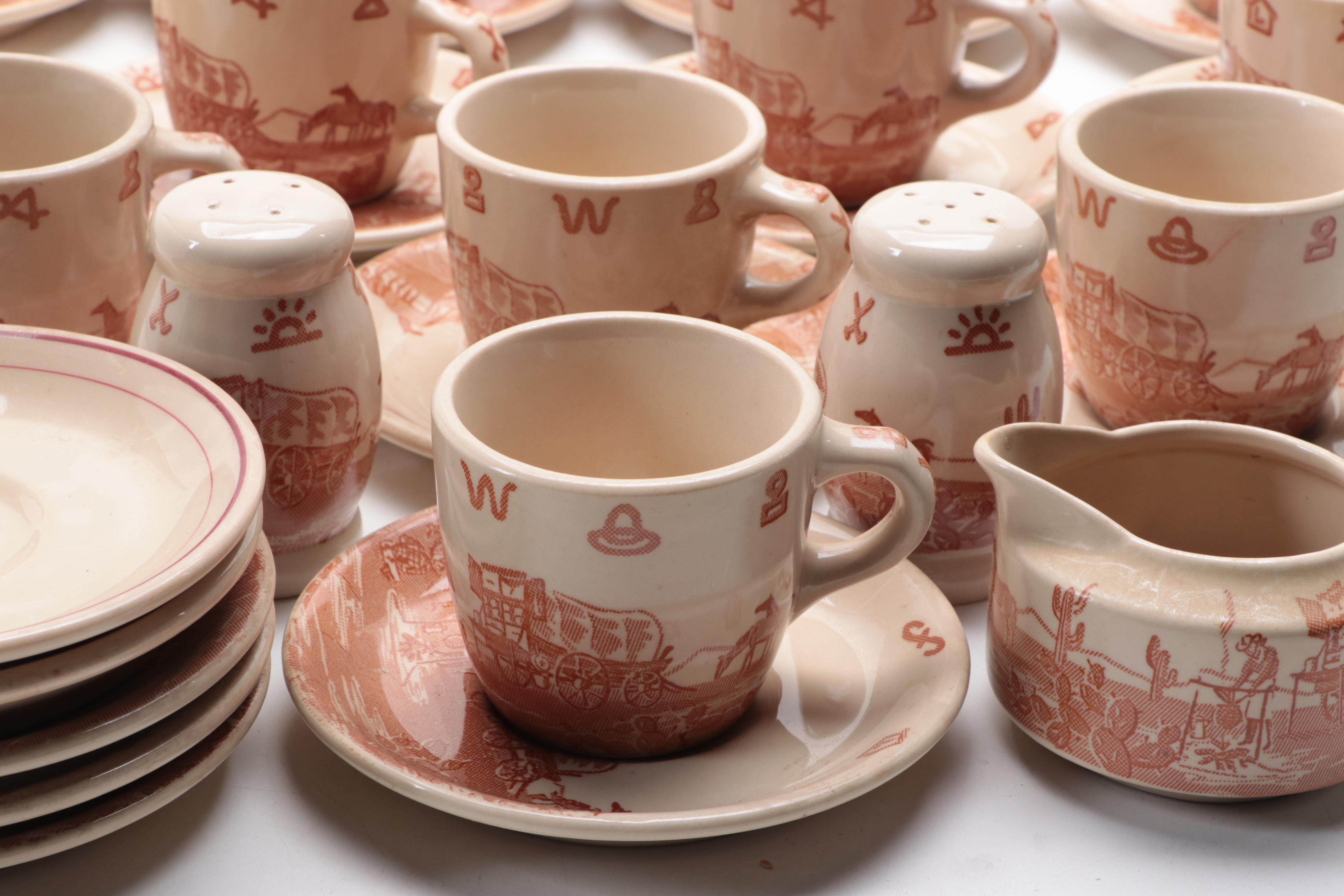 Wallace "Chuck Wagon" American Stoneware Dinnerware, Mid to Late 20th Century