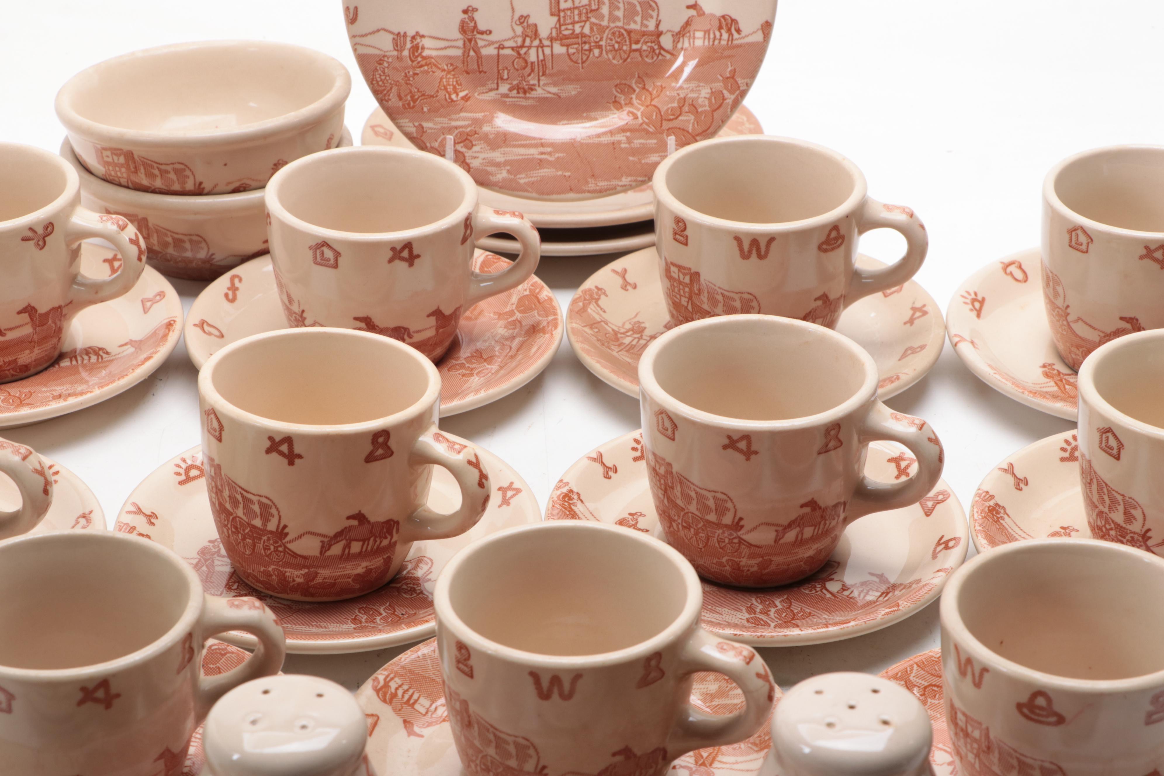 Wallace "Chuck Wagon" American Stoneware Dinnerware, Mid to Late 20th Century