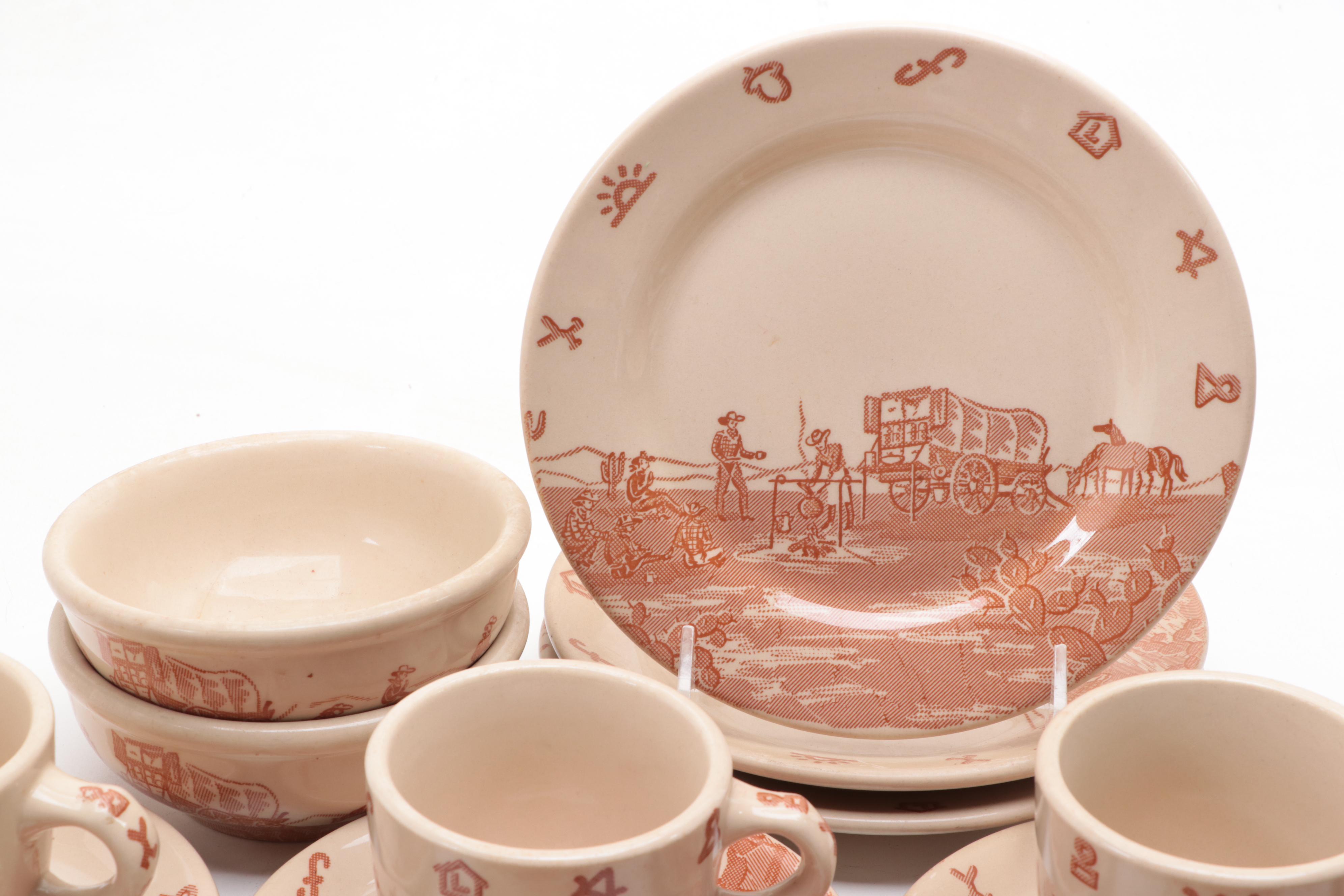Wallace "Chuck Wagon" American Stoneware Dinnerware, Mid to Late 20th Century