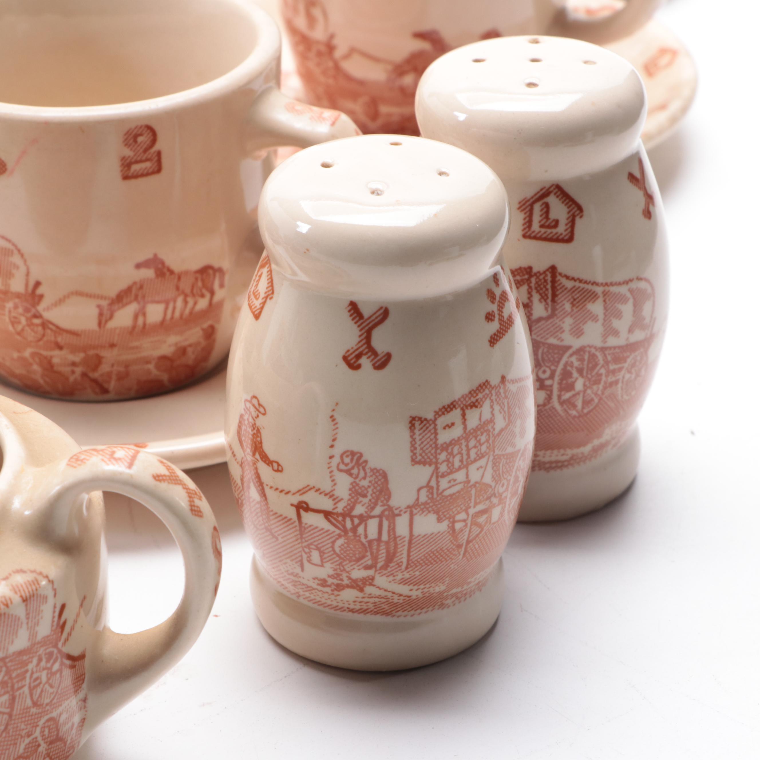 Wallace "Chuck Wagon" American Stoneware Dinnerware, Mid to Late 20th Century