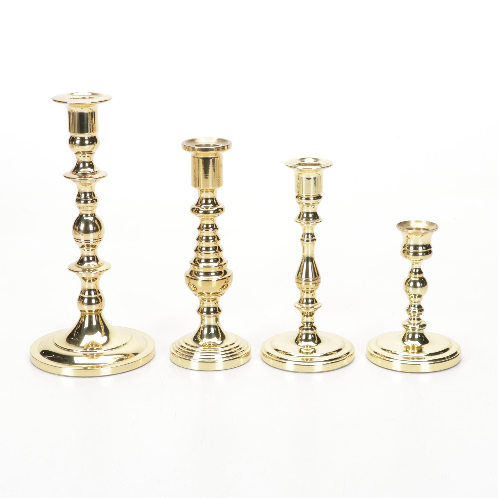 Baldwin Brass Candle Holders with Four Followers and Table Top Décor