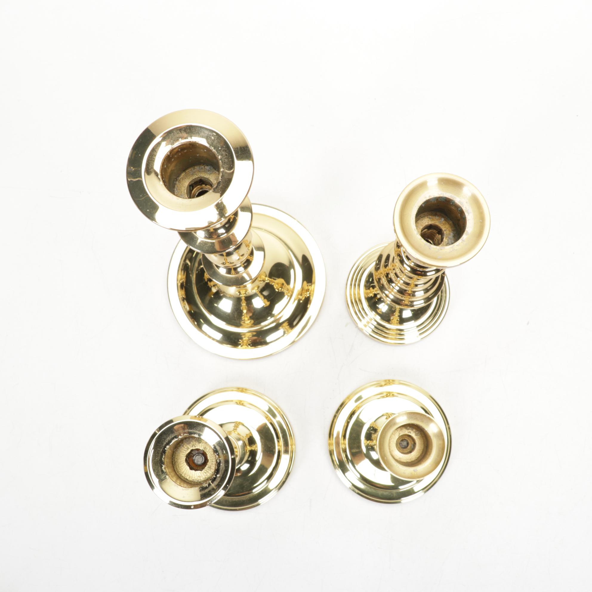 Baldwin Brass Candle Holders with Four Followers and Table Top Décor