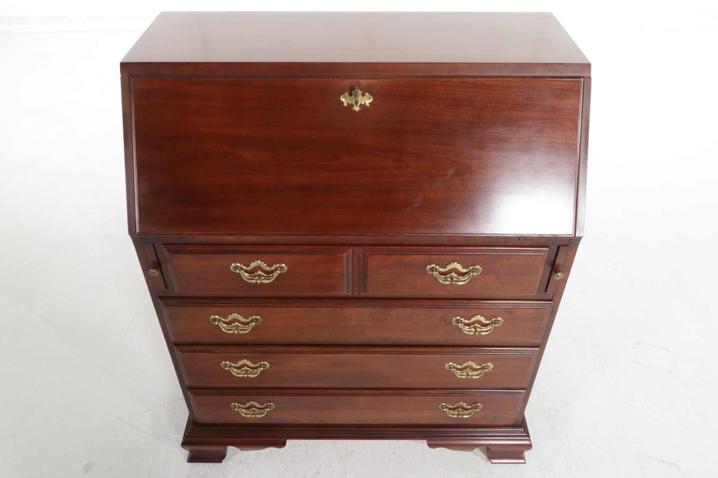 Thomasville III Style Drop Front Desk and Ethan Allen Queen Anne