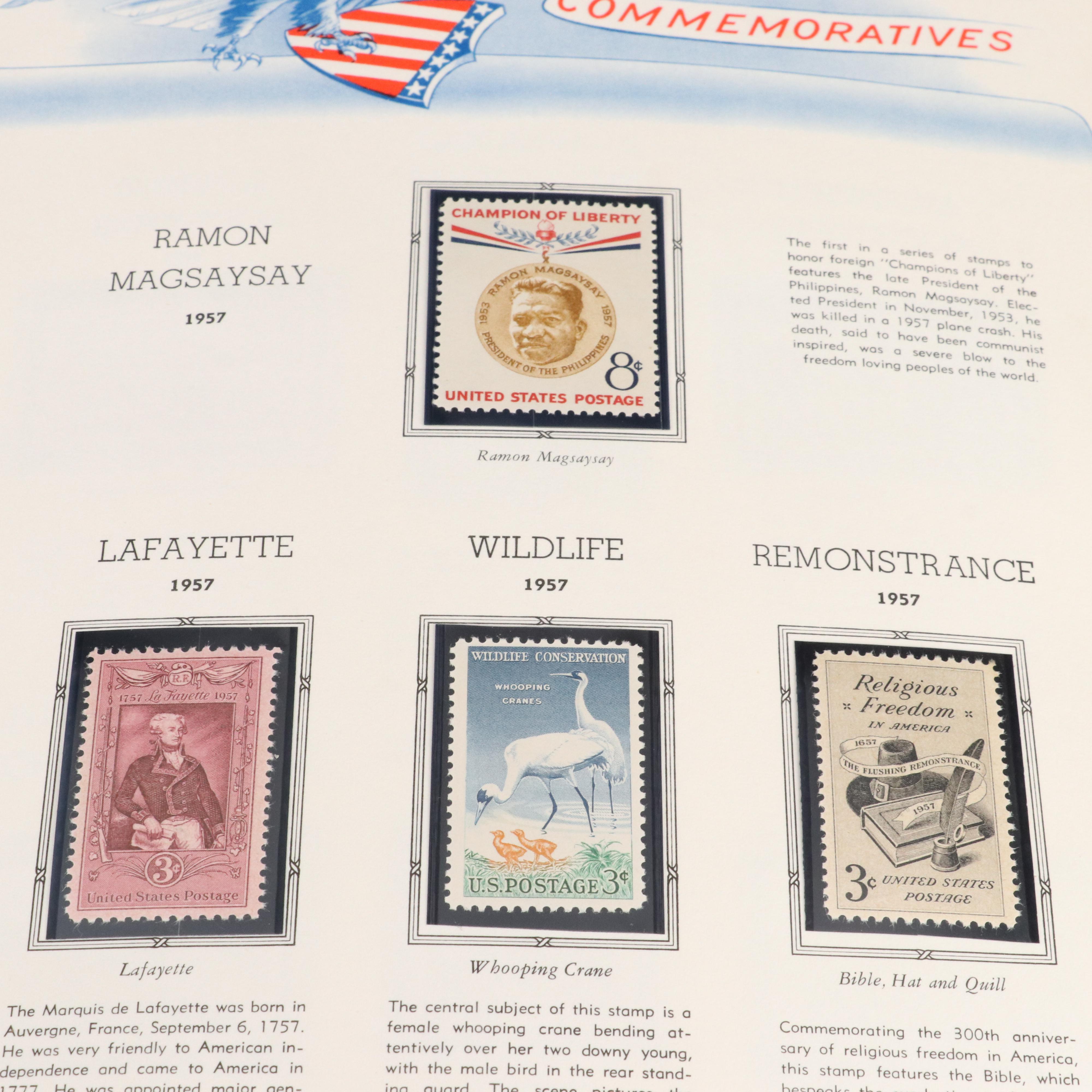 White Ace Album of Antique to Vintage U.S. Commemorative Postage Stamps