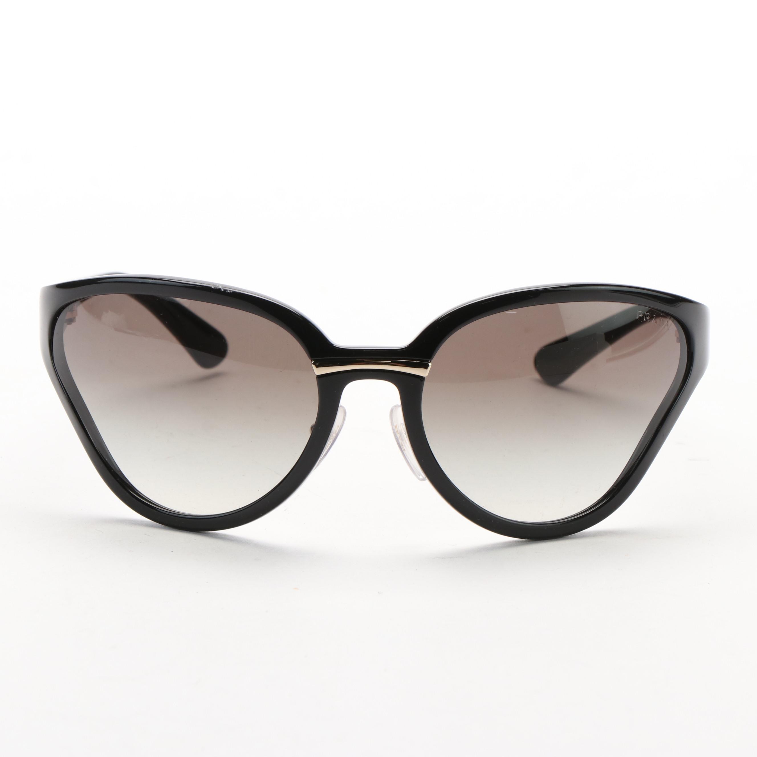 Prada SPR022V Black Butterfly Sunglasses with Case and Box