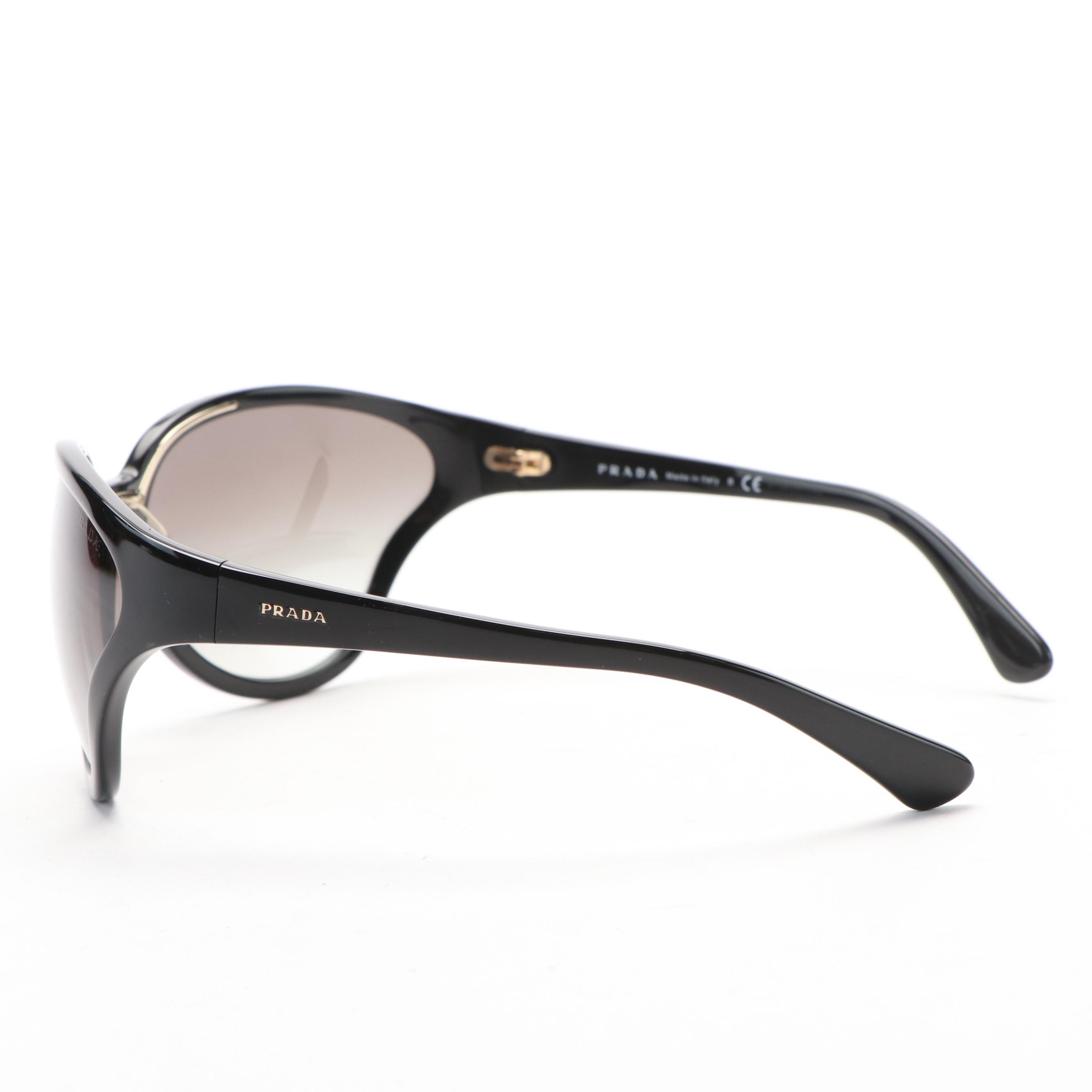 Prada SPR022V Black Butterfly Sunglasses with Case and Box