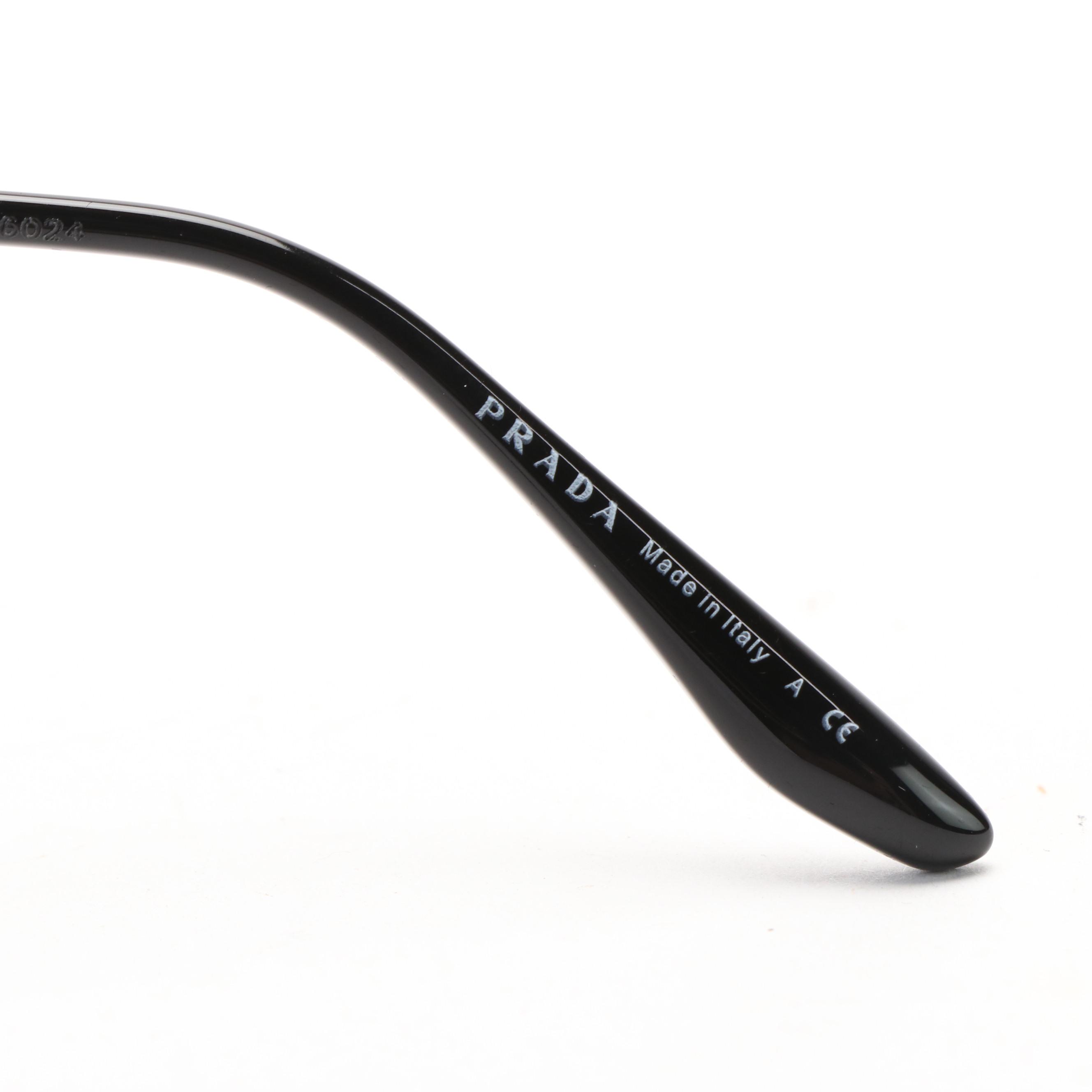 Prada SPR74V Pale Gold Butterfly Sunglasses with Case and Box