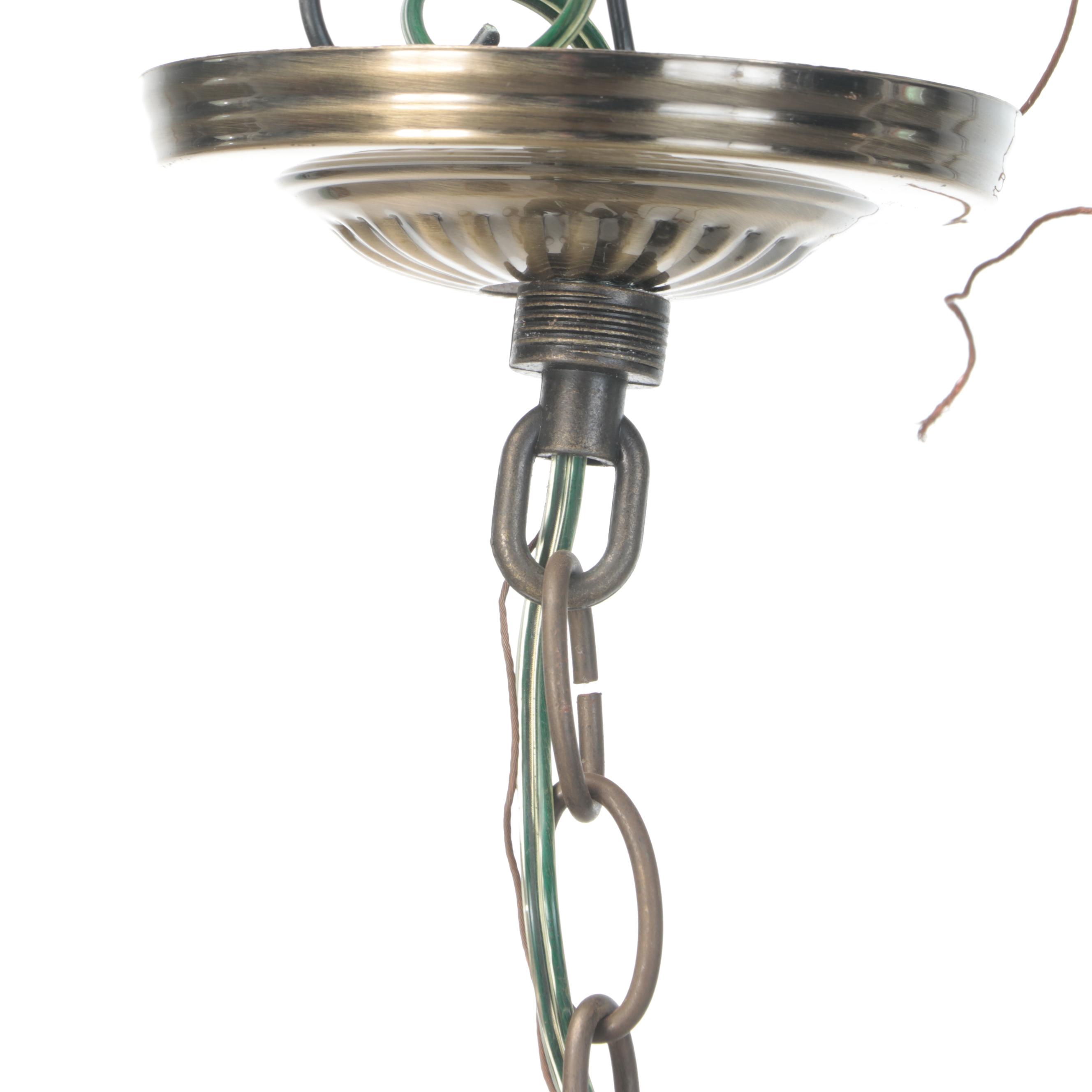 Federal Style Gilt and Toleware Six-Arm Chandelier