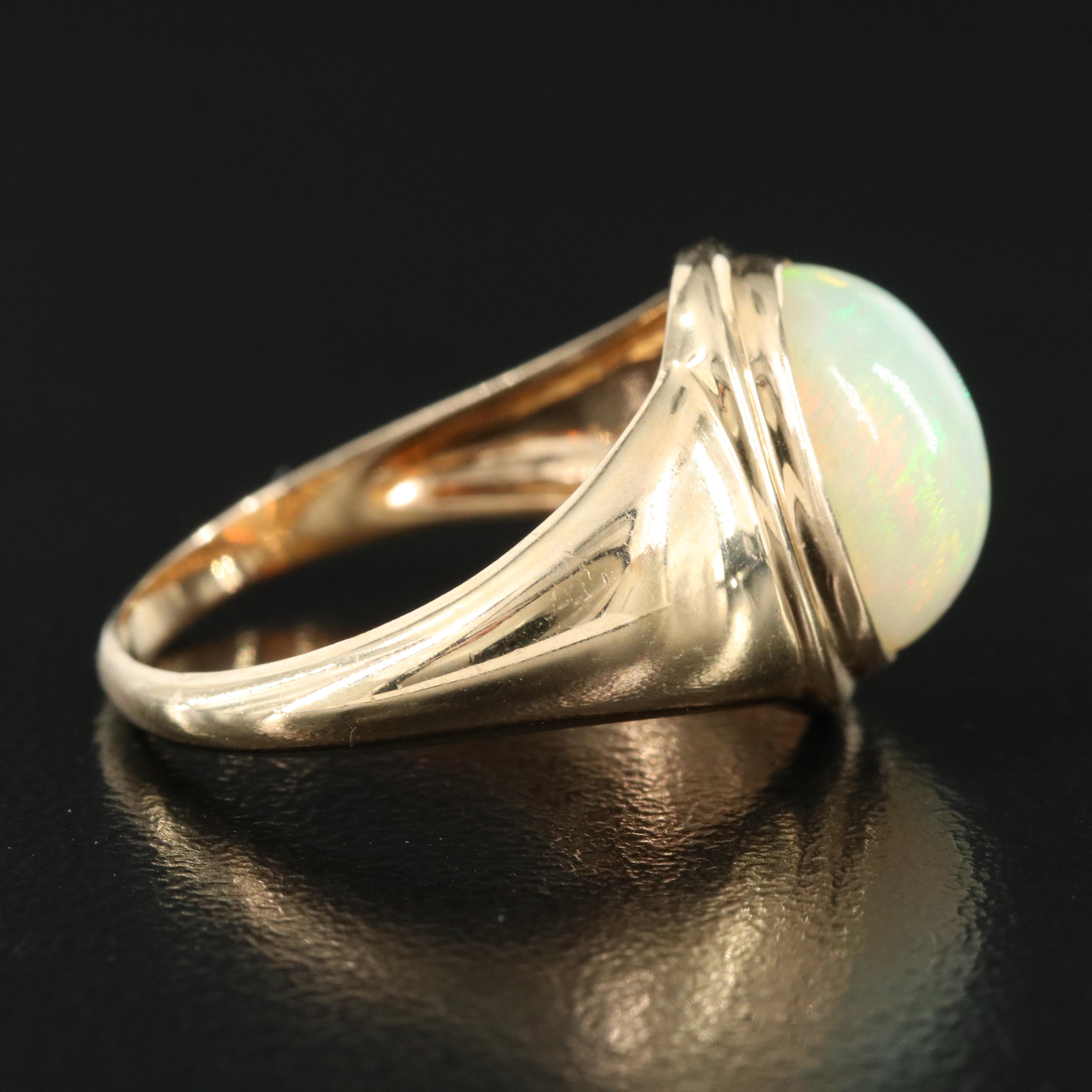 14K Bezel Set Opal Ring