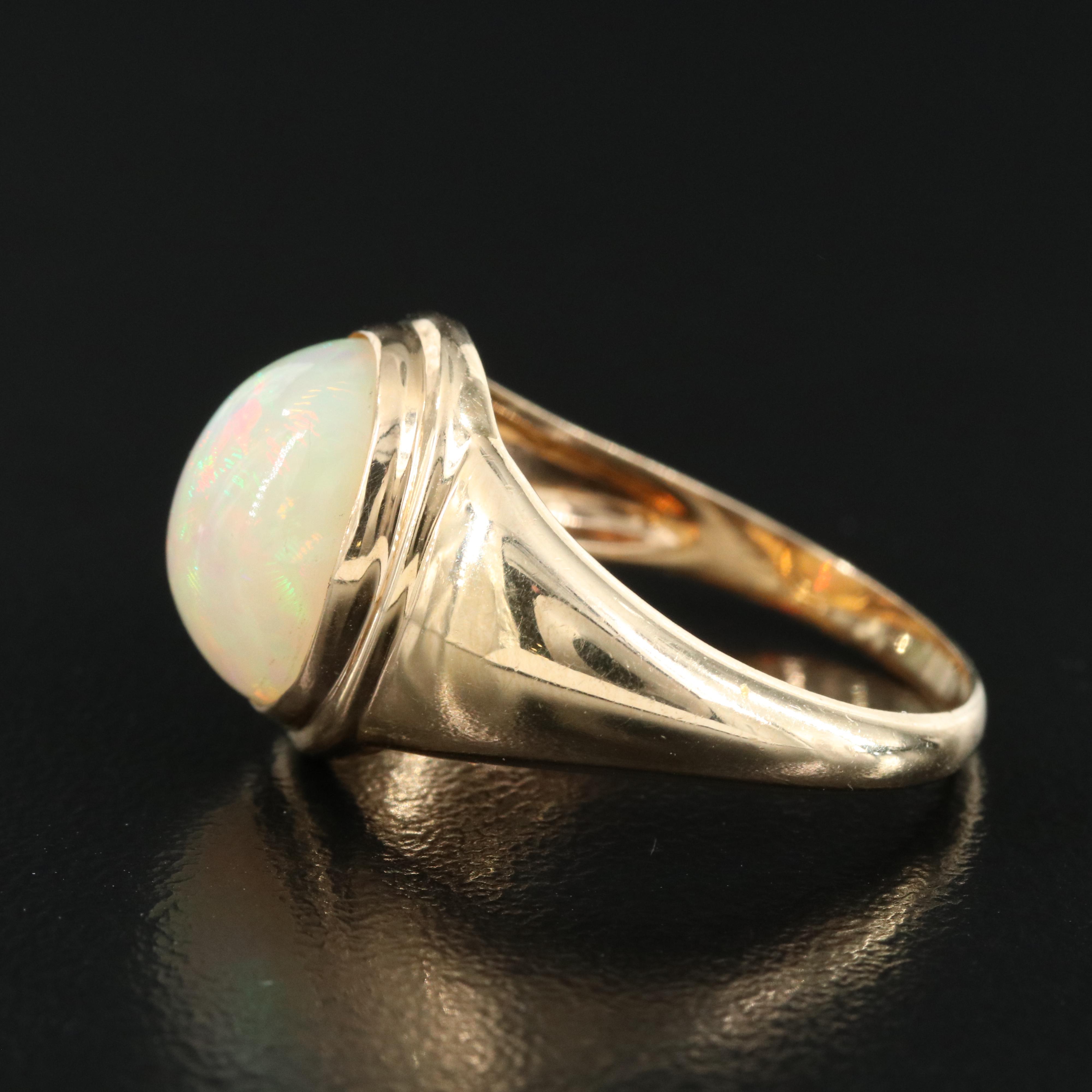 14K Bezel Set Opal Ring